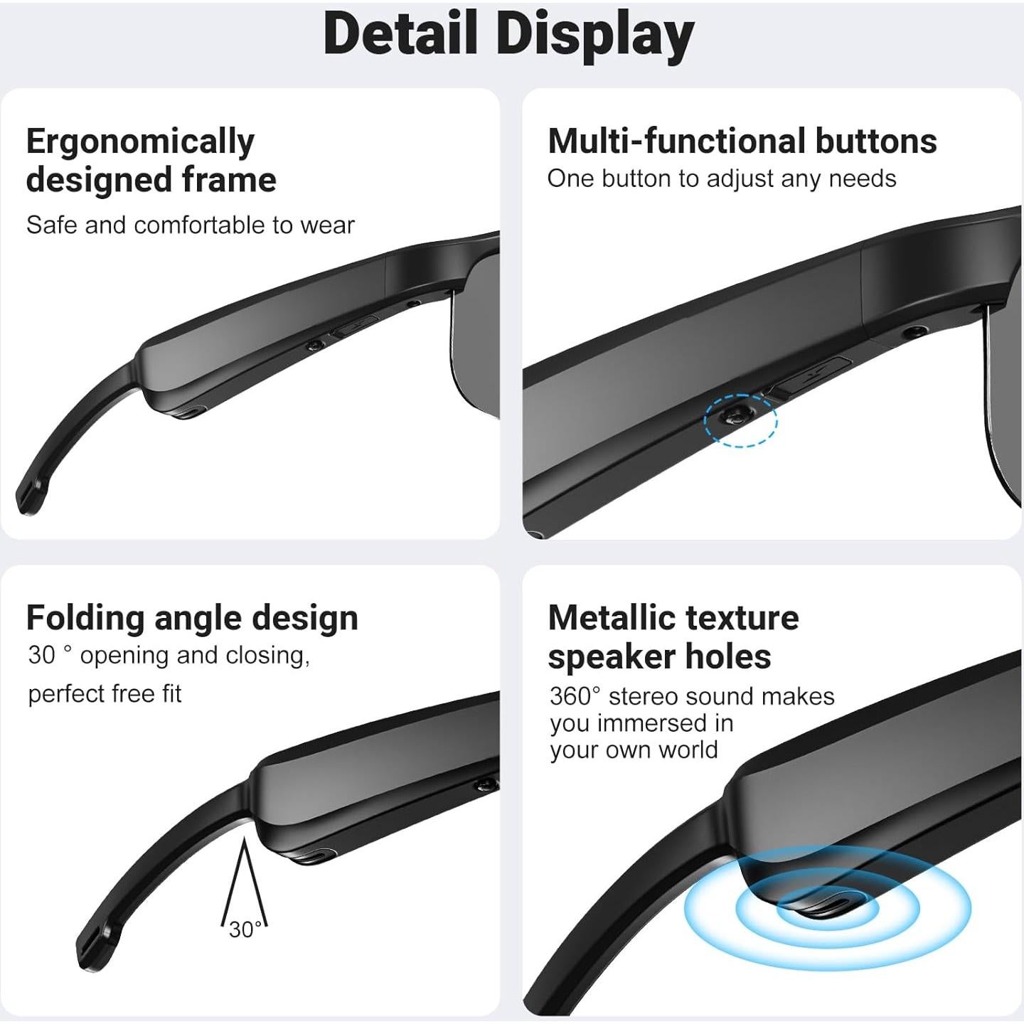 Gafas Inteligentes LVTEL M6 Pro Bluetooth UV400 Polarizadas