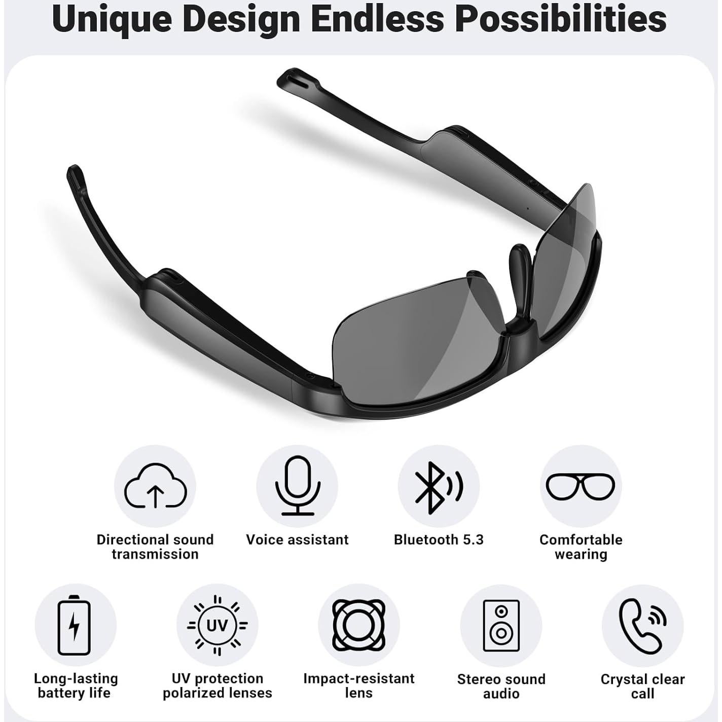 Gafas Inteligentes LVTEL M6 Pro Bluetooth UV400 Polarizadas