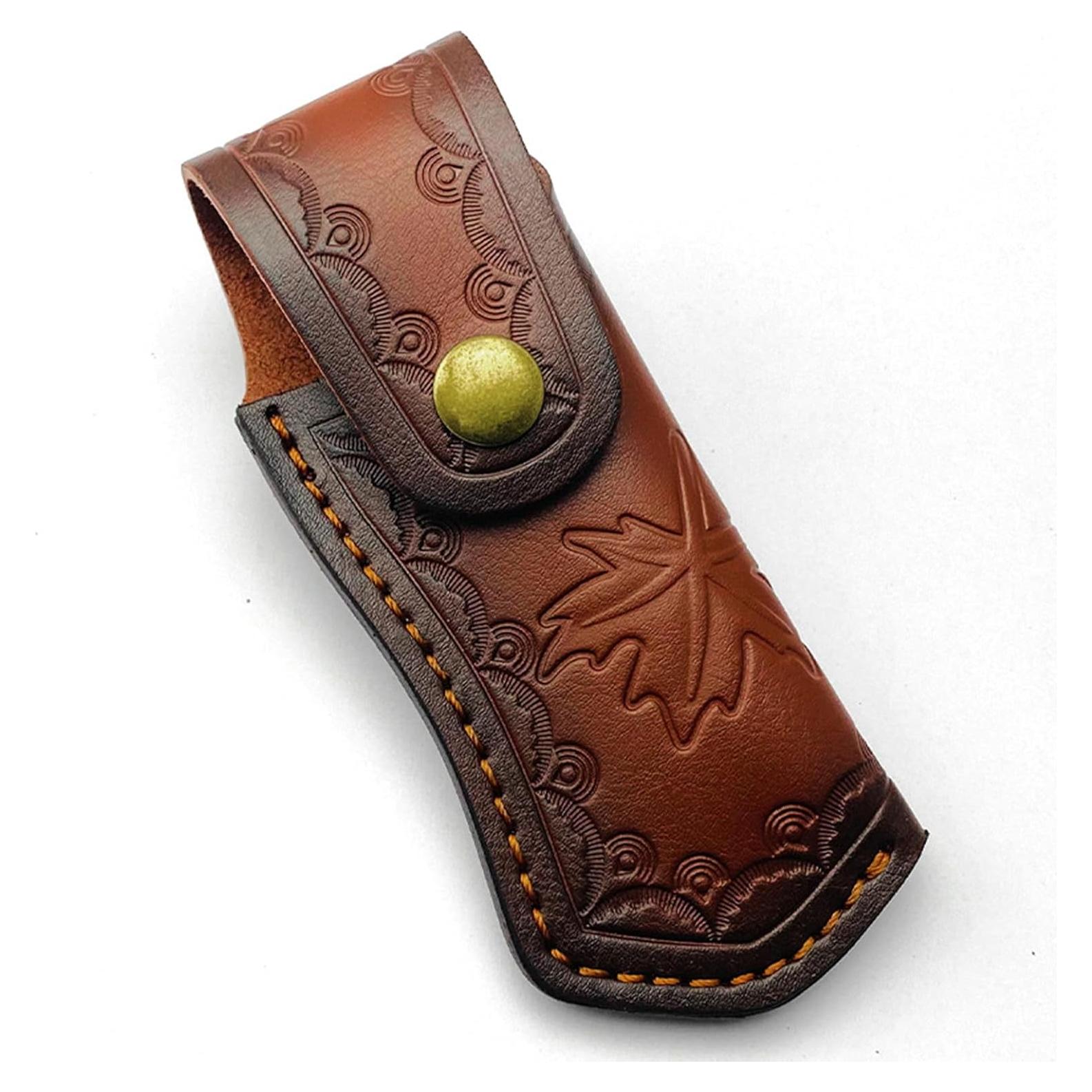 Funda de cuchillo de cuero Genérica RHKS7 marrón 11 cm EDC