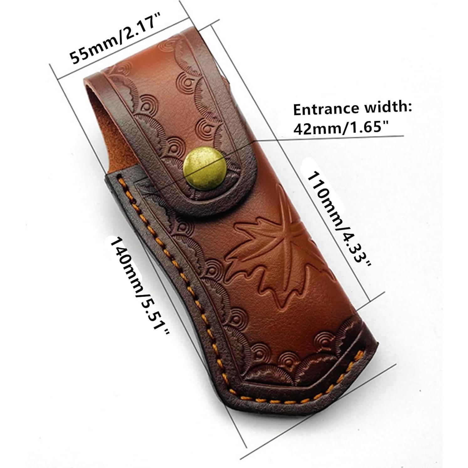 Funda de cuchillo de cuero Genérica RHKS7 marrón 11 cm EDC