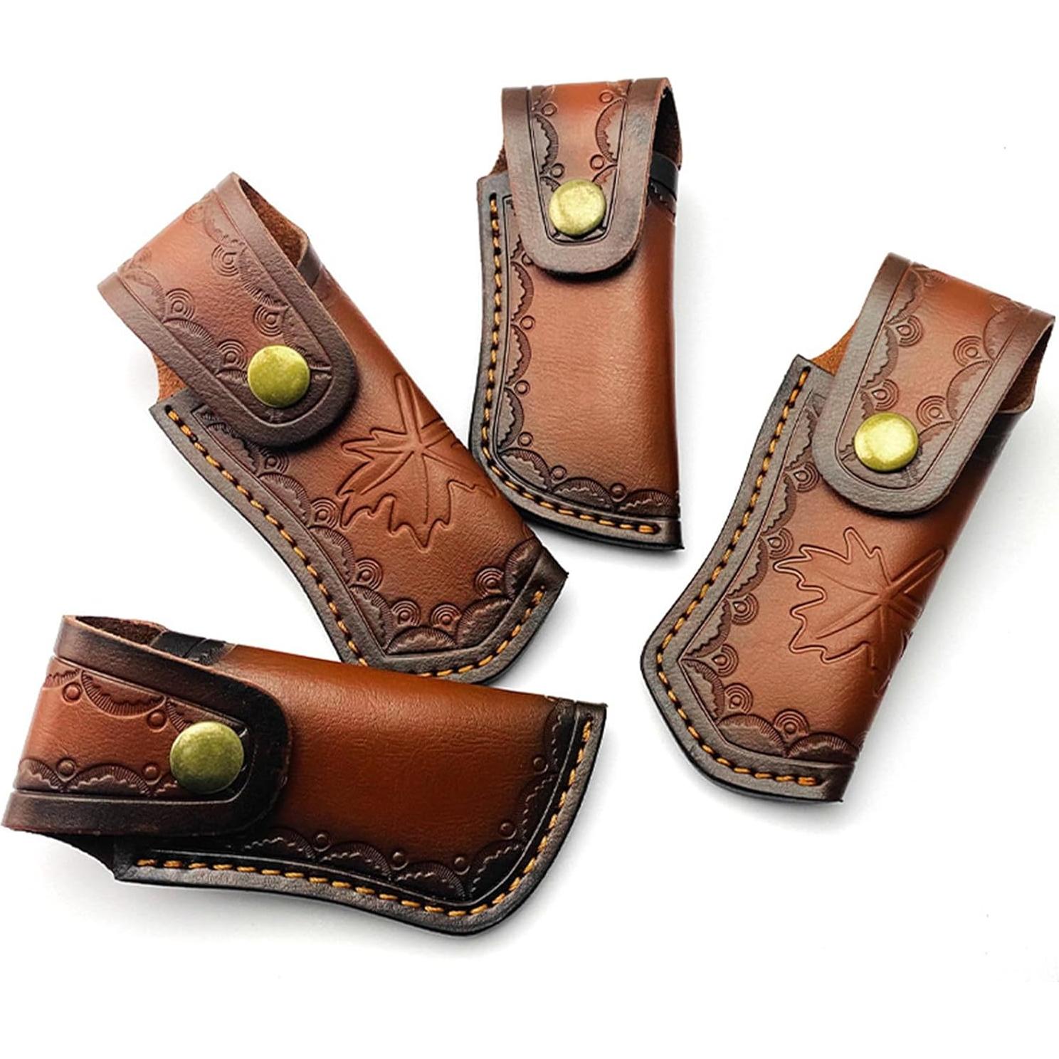 Funda de cuchillo de cuero Genérica RHKS7 marrón 11 cm EDC