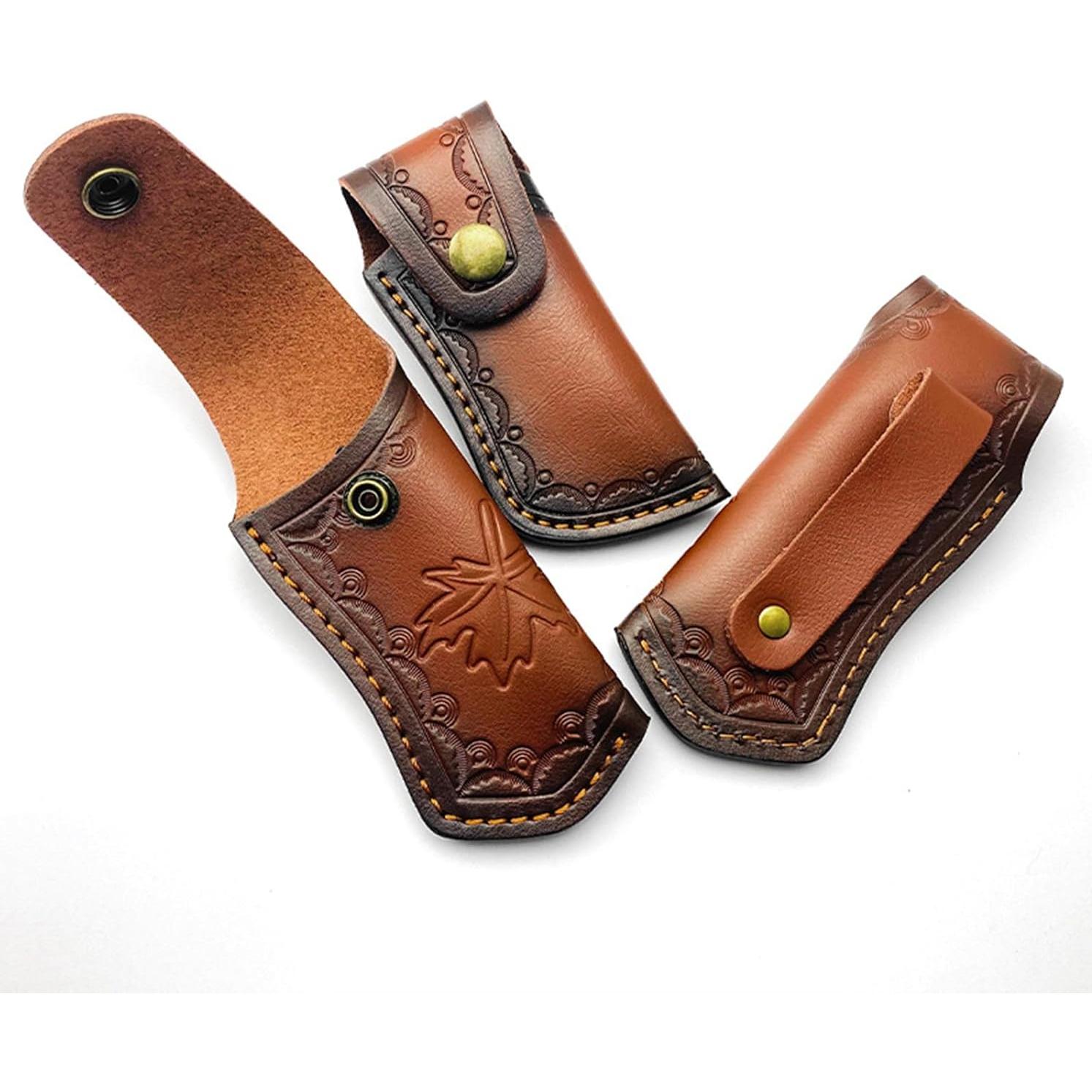 Funda de cuchillo de cuero Genérica RHKS7 marrón 11 cm EDC