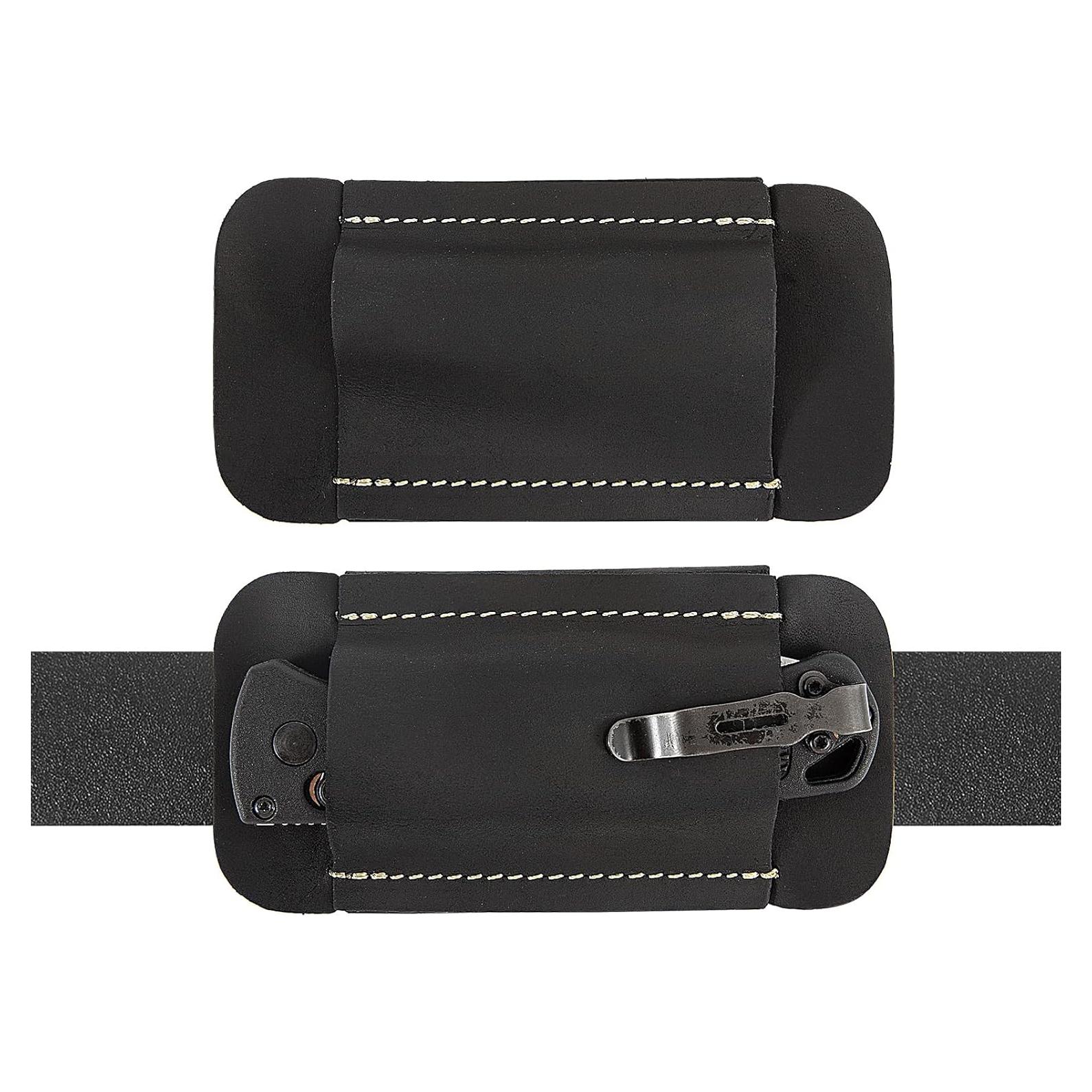 Funda de Cuchillo de Cuero Qchengsan para Cinturón Compacta