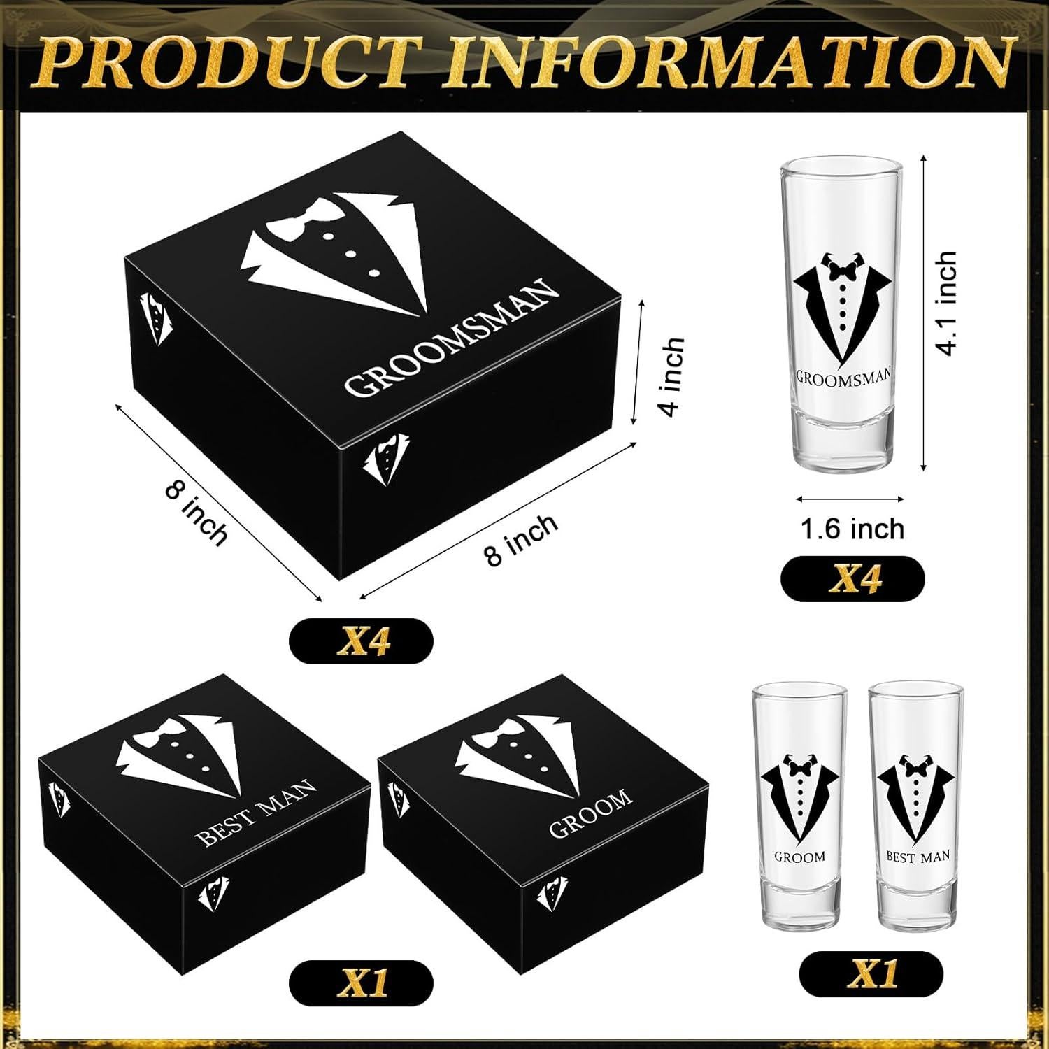 Set de Regalo para Padrinos Yungyan 36 Piezas Negro