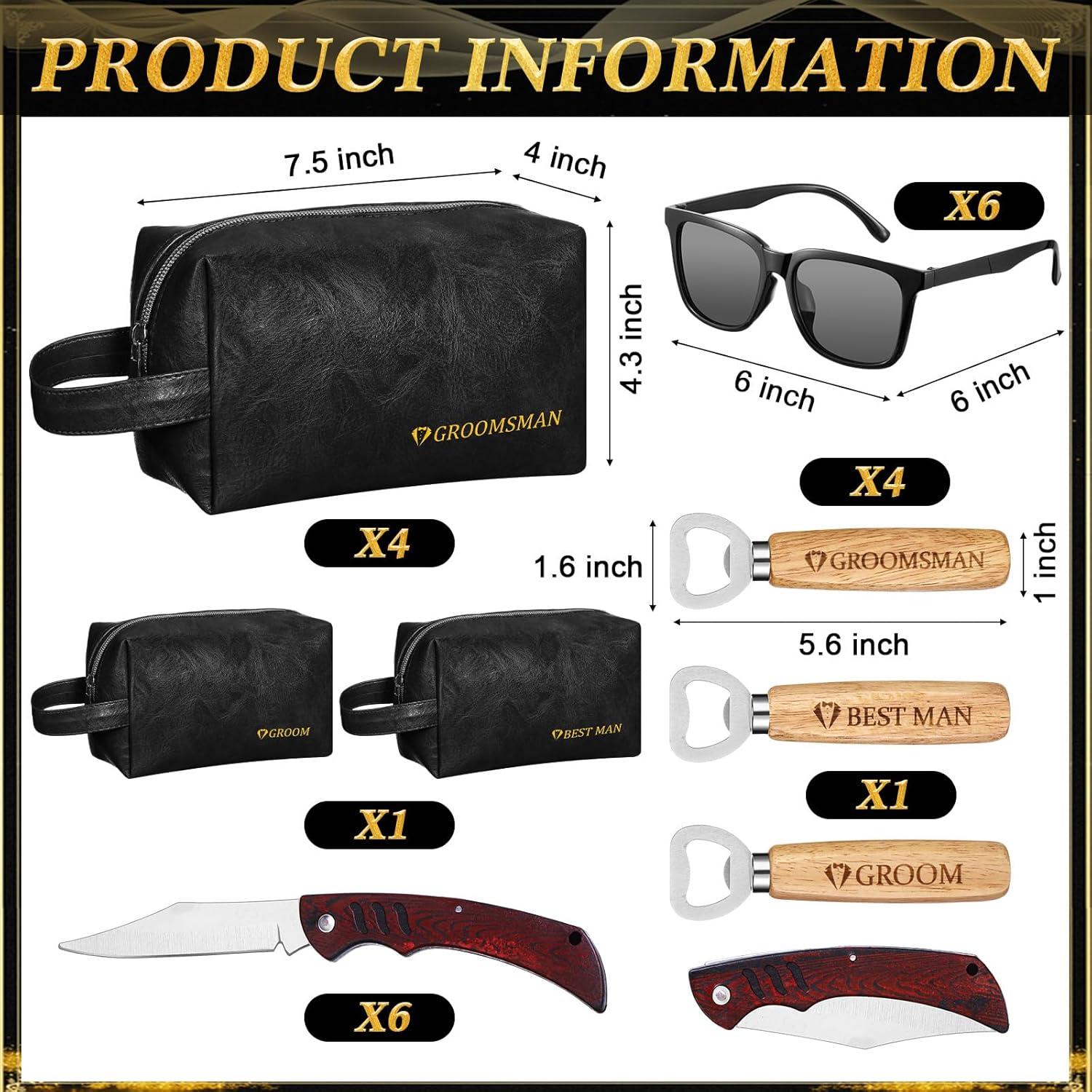 Set de Regalo para Padrinos Yungyan 36 Piezas Negro