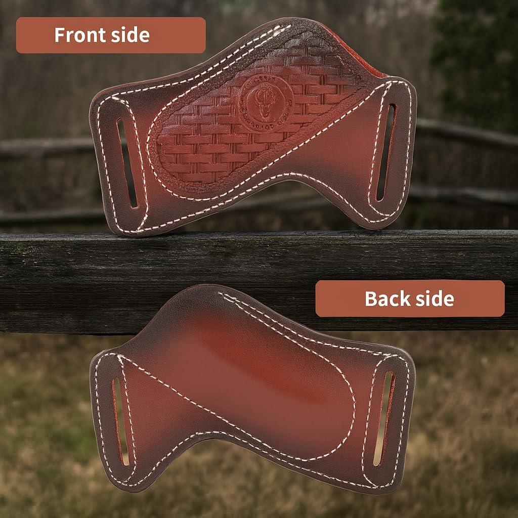 Funda de cuchillo de cuero YTDYQFLZH para cinturón 15x20 cm