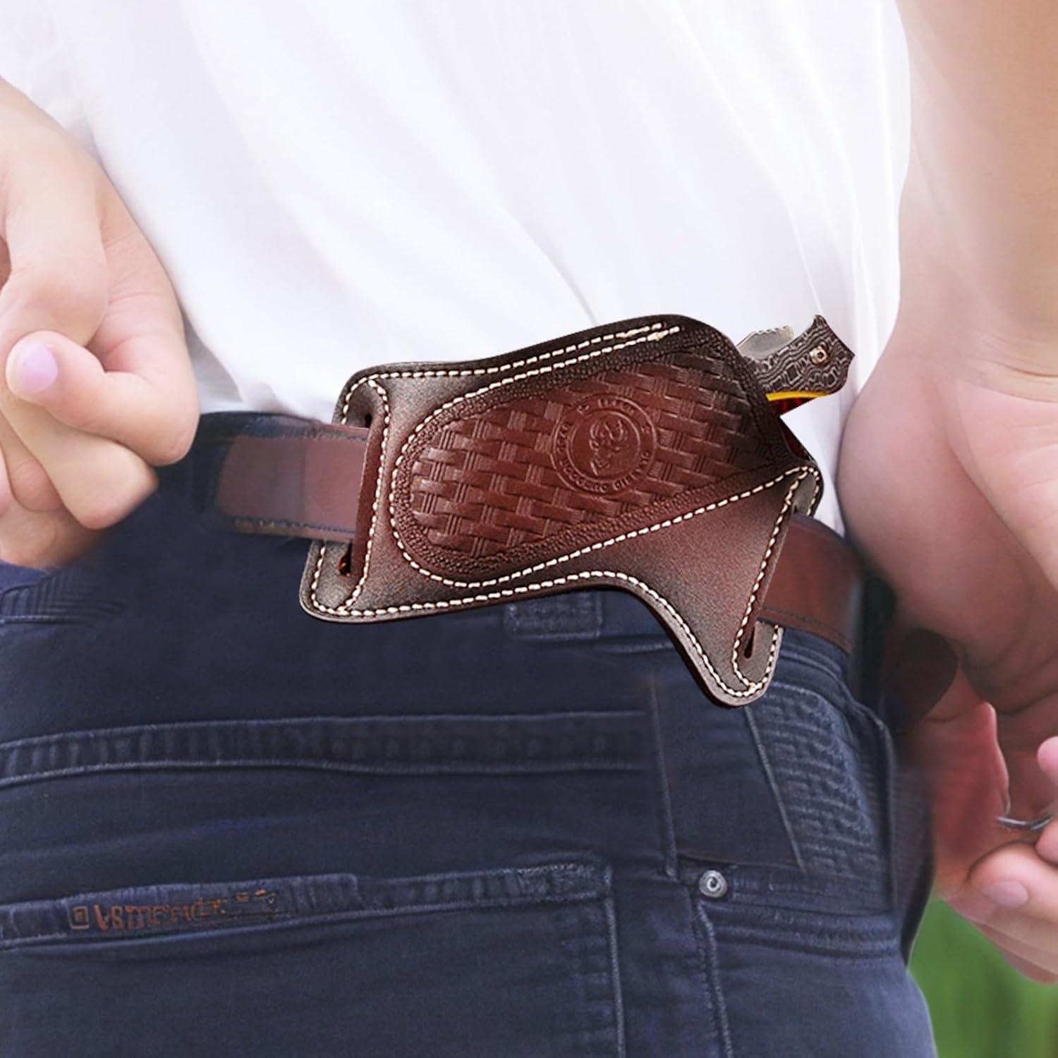 Funda de cuchillo de cuero YTDYQFLZH para cinturón 15x20 cm