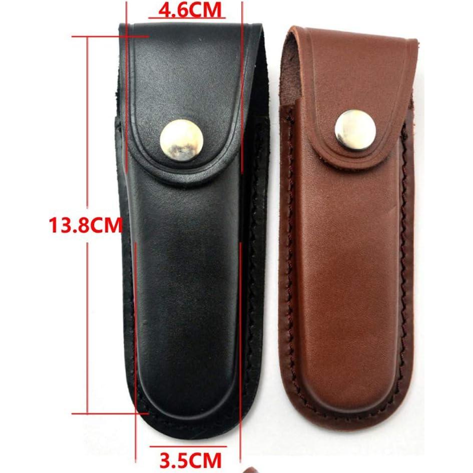 Funda de Cuchillo Plegable TATAGEAR de Cuero Marrón 13.8 cm