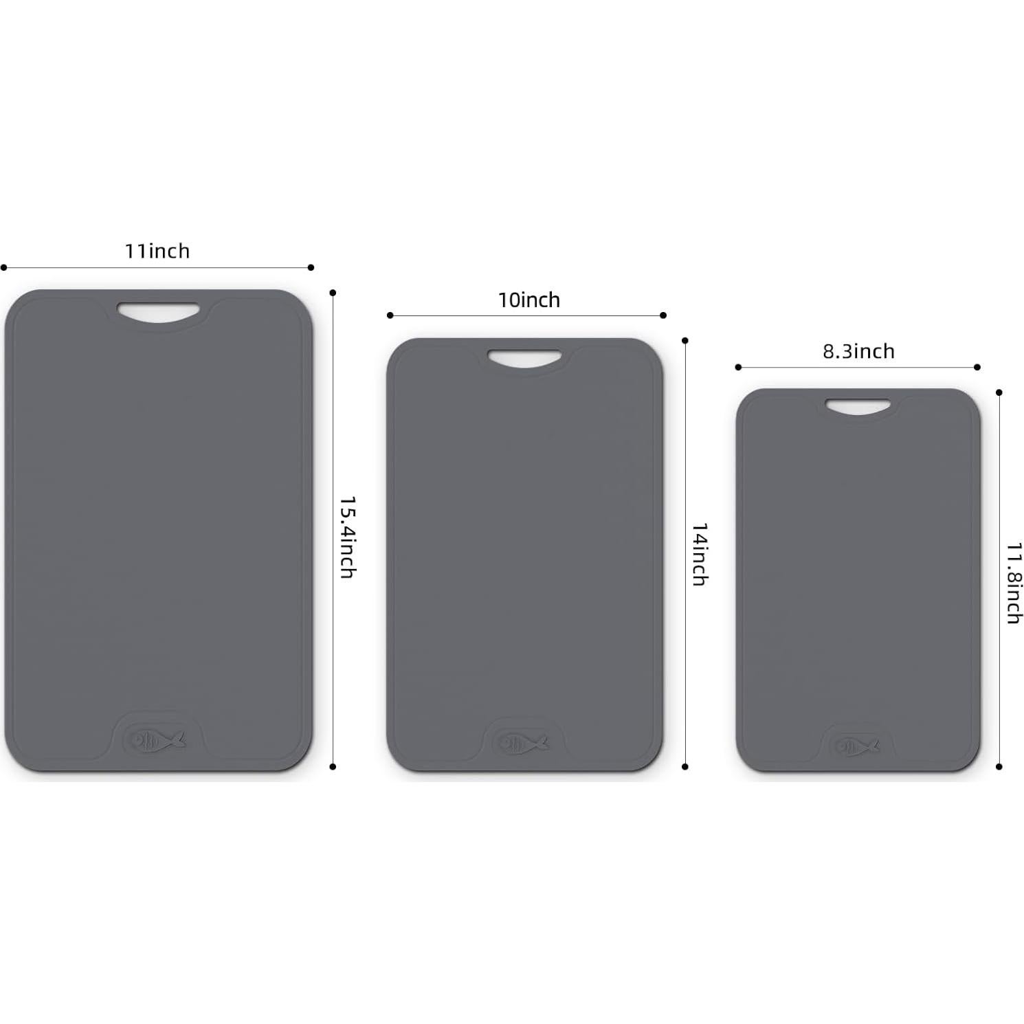 Juego de 3 Tablas de Cortar JOYZAN TPU Antideslizantes 21-28 cm