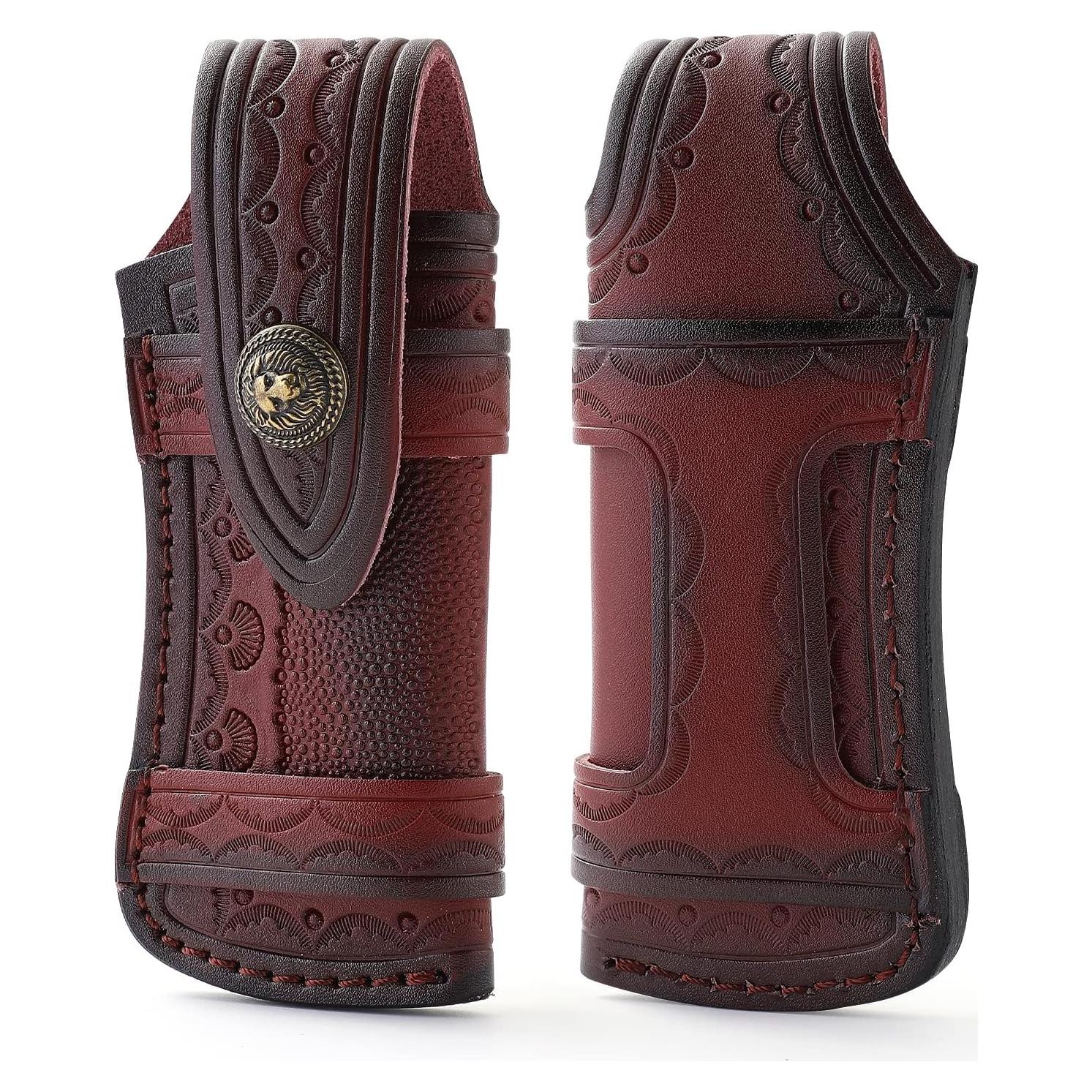 Funda de Cuchillo de Cuero Genérico 15.49 cm Compacta Marrón