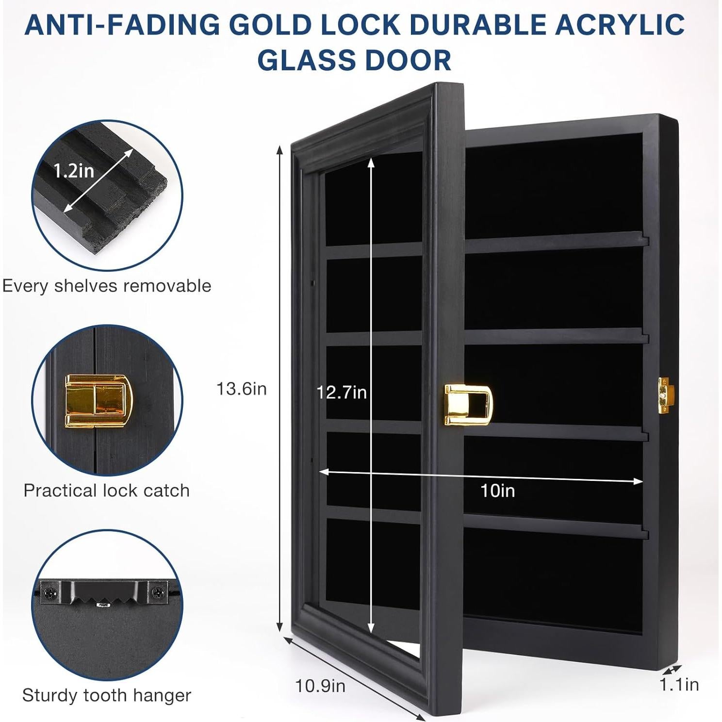 Estuche de Exhibición de Cuchillos LIUYALO 5 Estantes Montaje Pared