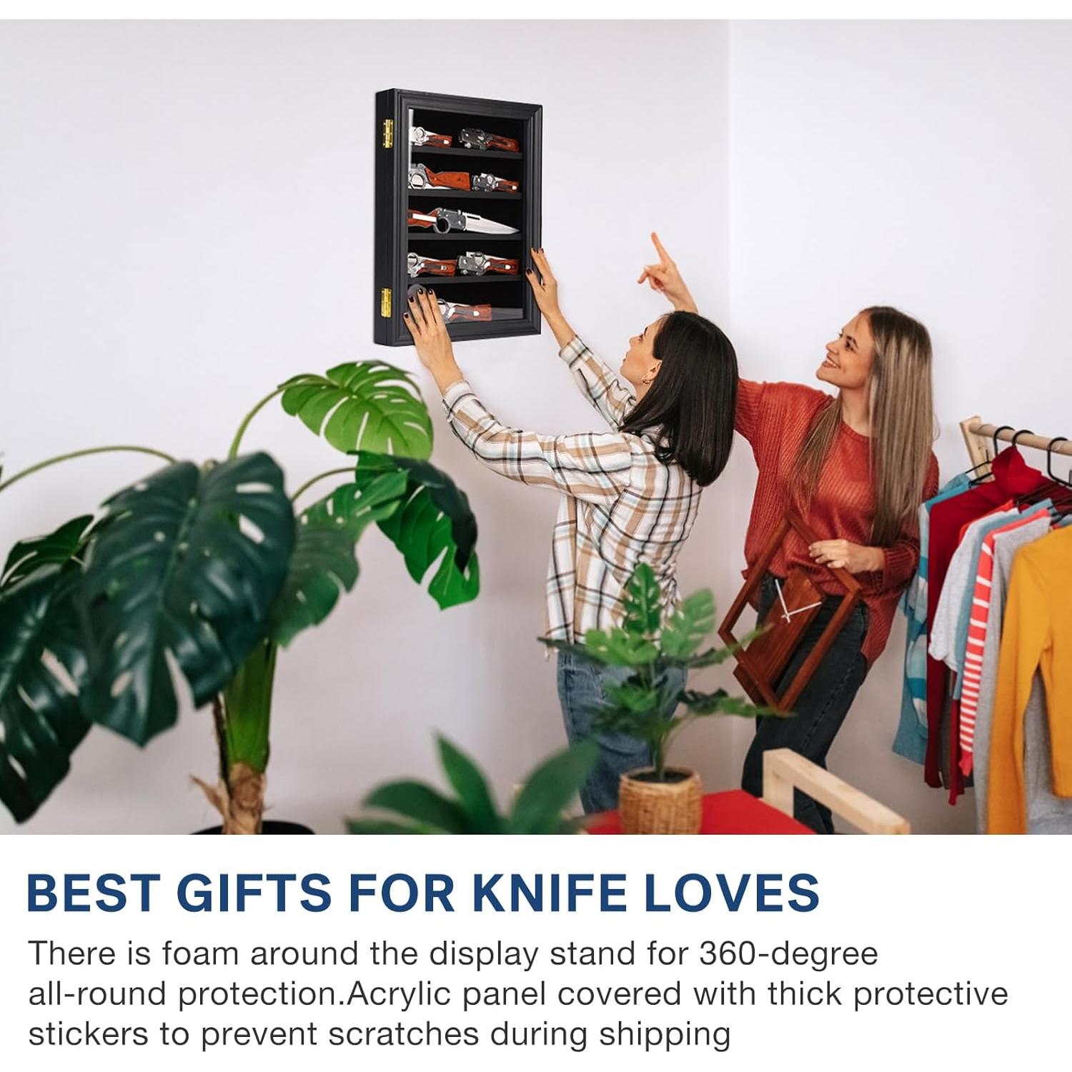 Estuche de Exhibición de Cuchillos LIUYALO 5 Estantes Montaje Pared