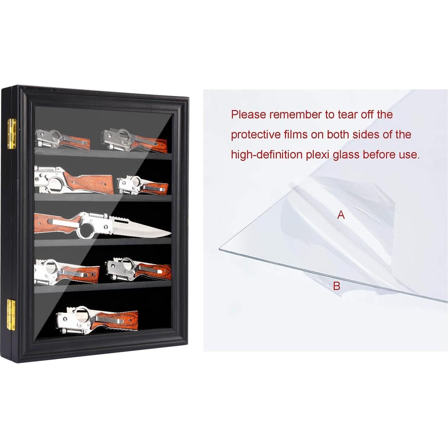 Estuche de Exhibición de Cuchillos LIUYALO 5 Estantes Montaje Pared