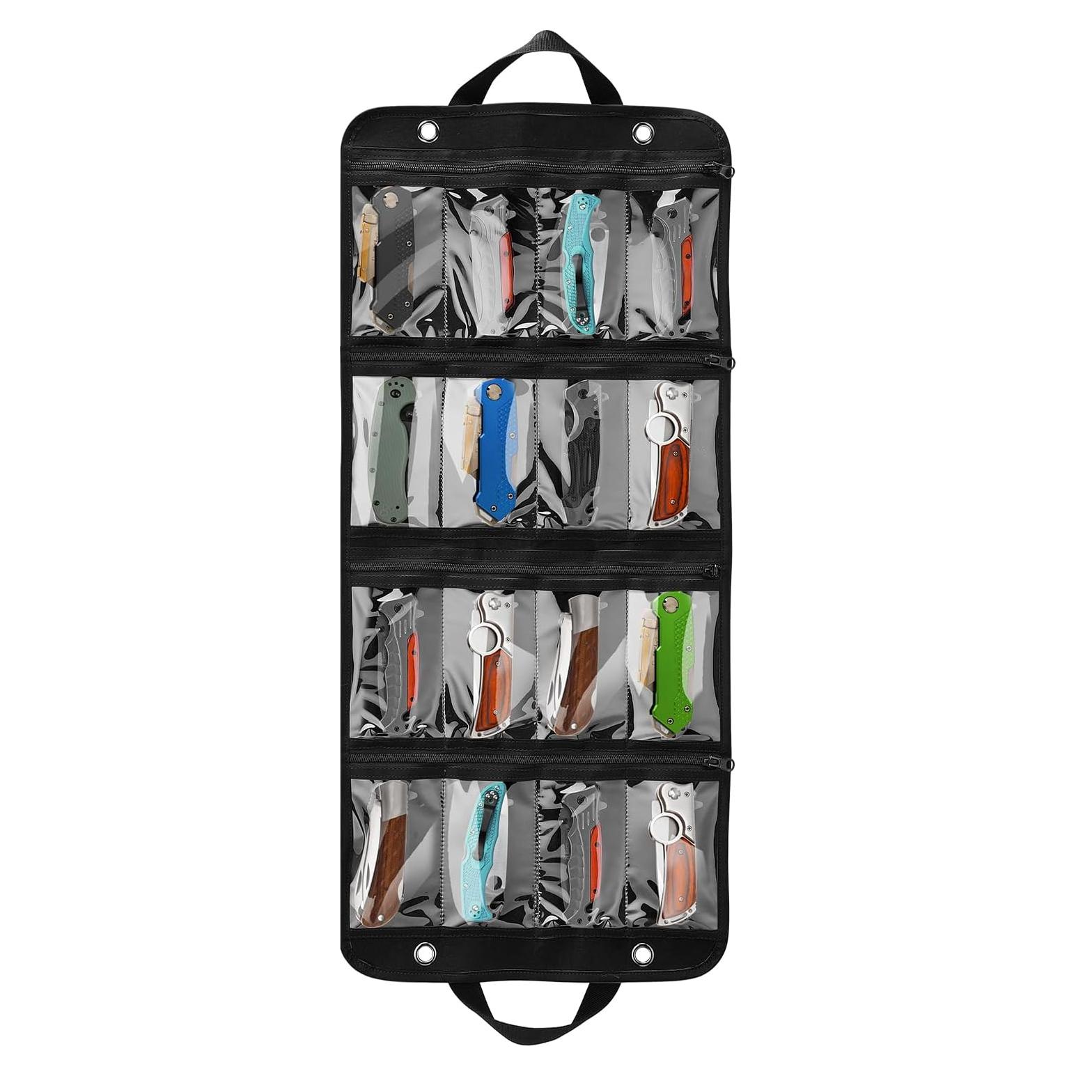 Bolsa de Exhibición de Cuchillos SWISSELITE, Fieltro, 16 Compartimentos