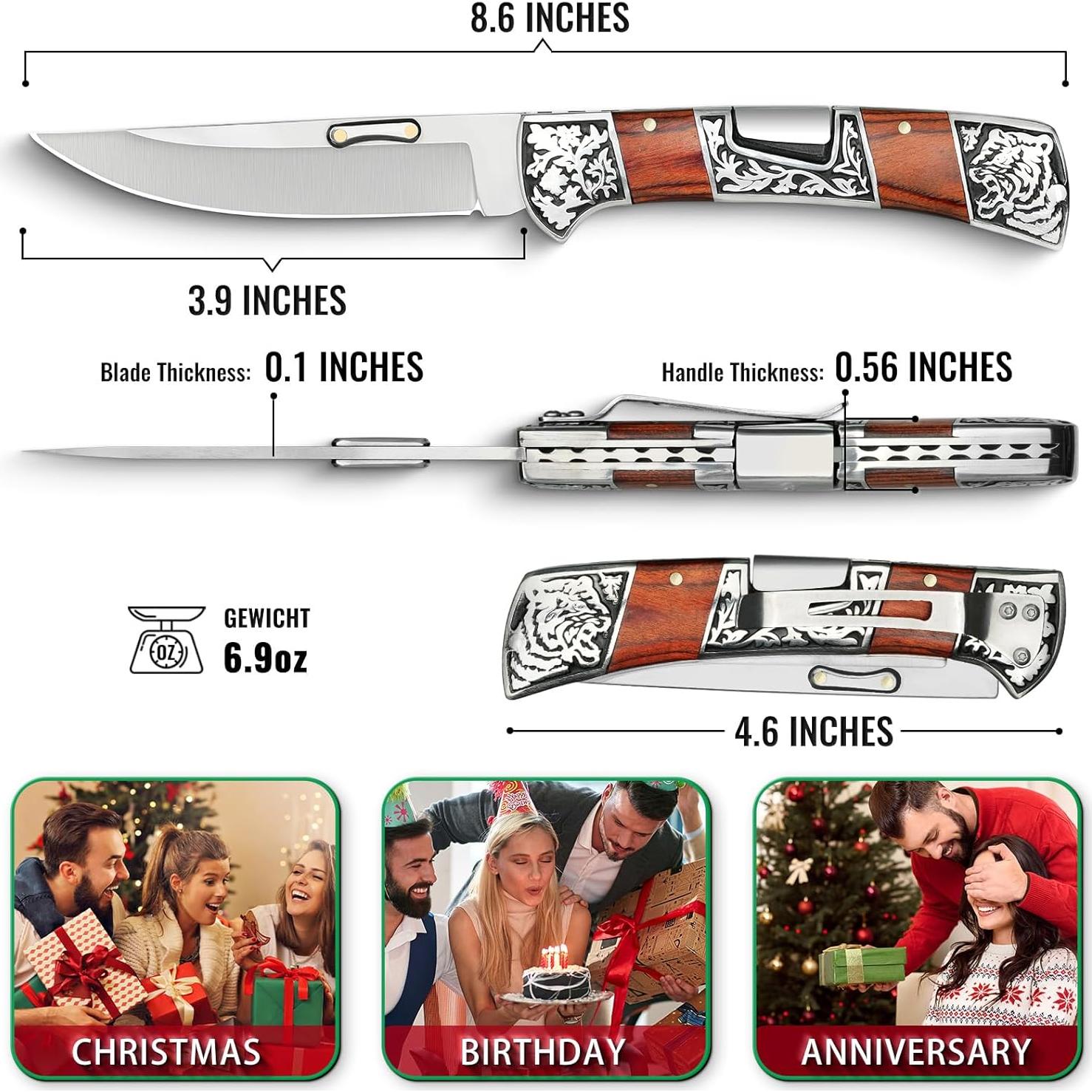 Cuchillo de Bolsillo NedFoss SMILODON Plegable 21.6 cm