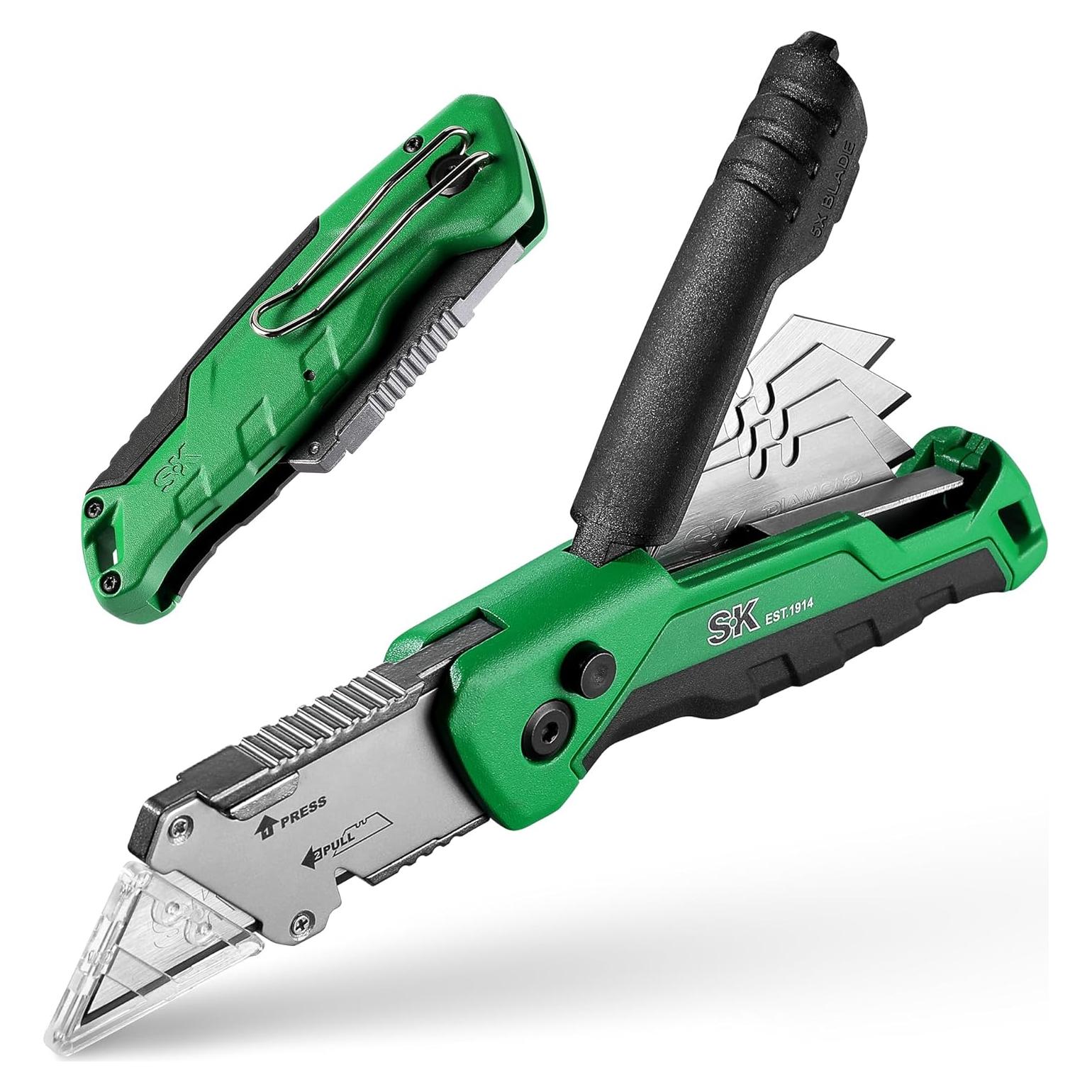 Cuchillo Utility Plegable SK con Cortador de Alambre y 4 Cuchillas