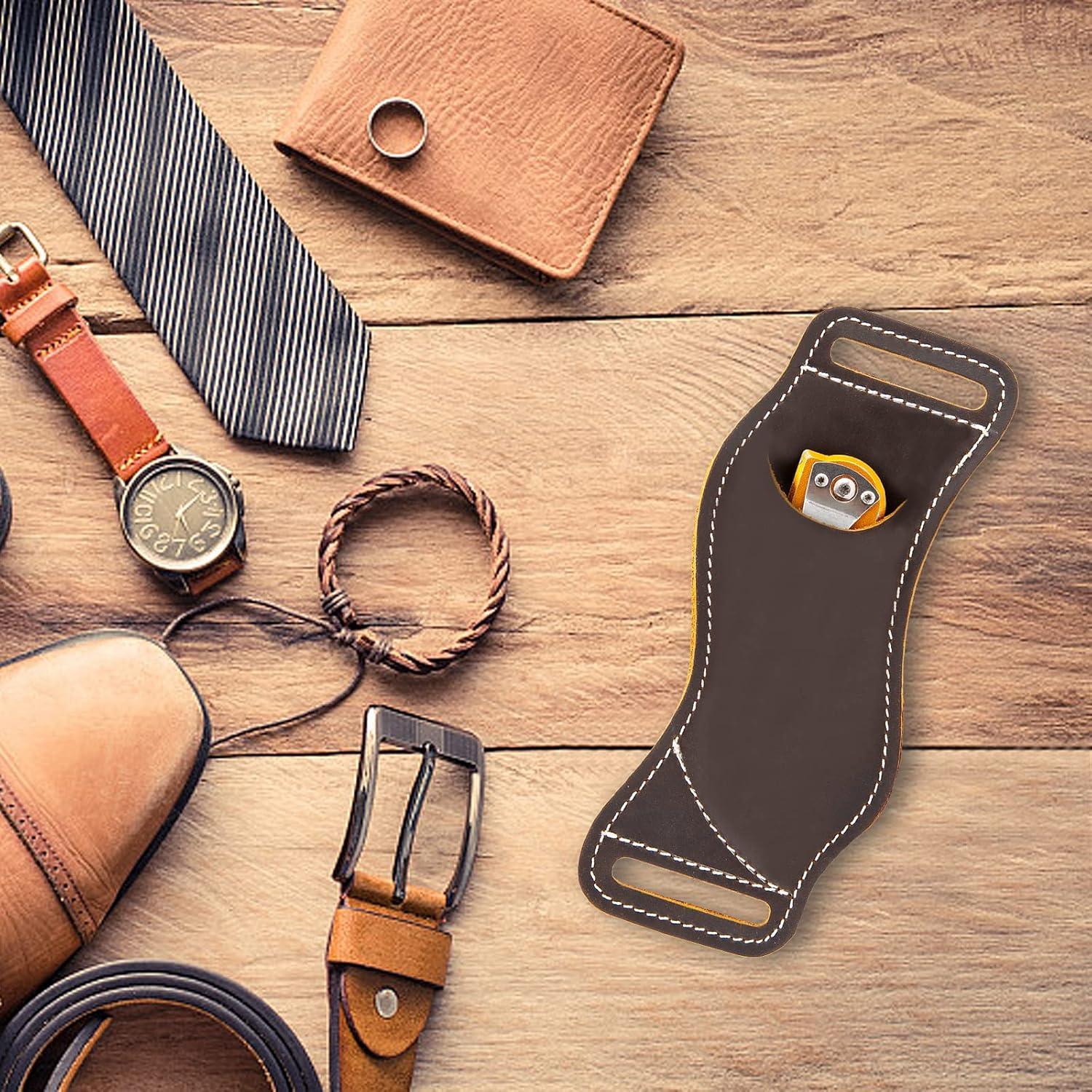 Funda de Cuchillo de Cuero Qchengsan 17x6.4 cm para Cinturón