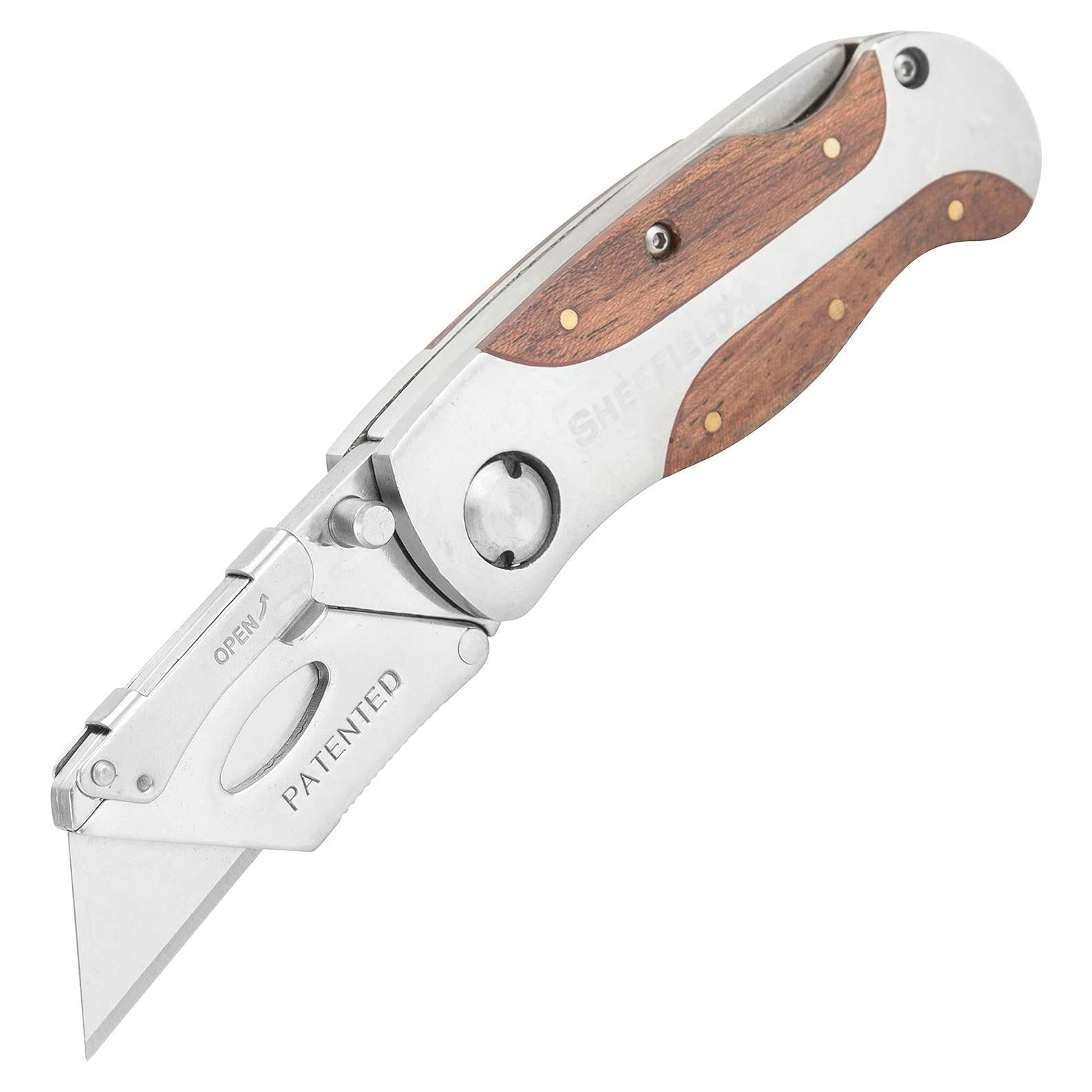Cuchillo Utility Plegable Sheffield 12115 con Mango de Madera