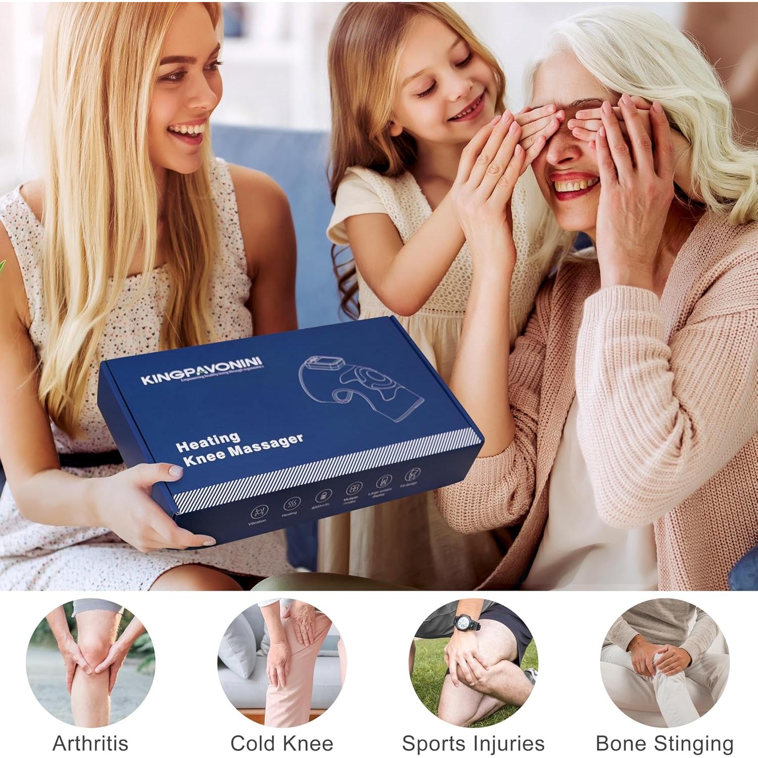 Masajeador de Rodilla Inalámbrico KingPavonini con Calor