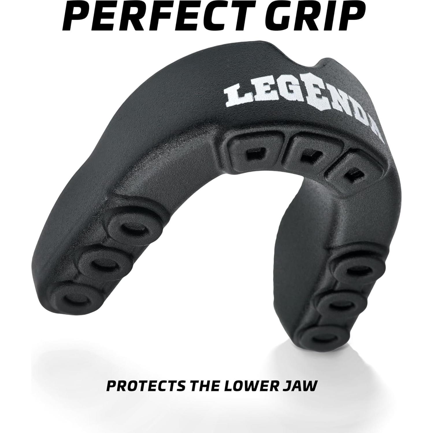 Protector Bucal Profesional Legenda Niños Negro-Verde 8.89cm