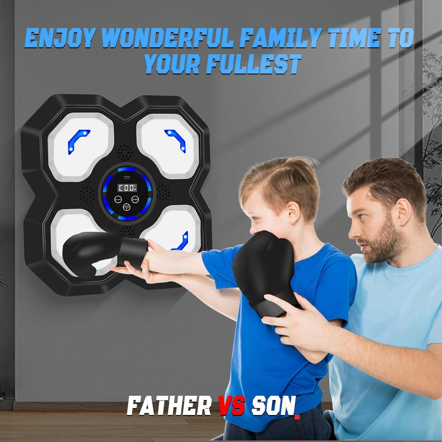 Máquina de Boxeo Musical JUOIFIP con Guantes - Entrenamiento LED