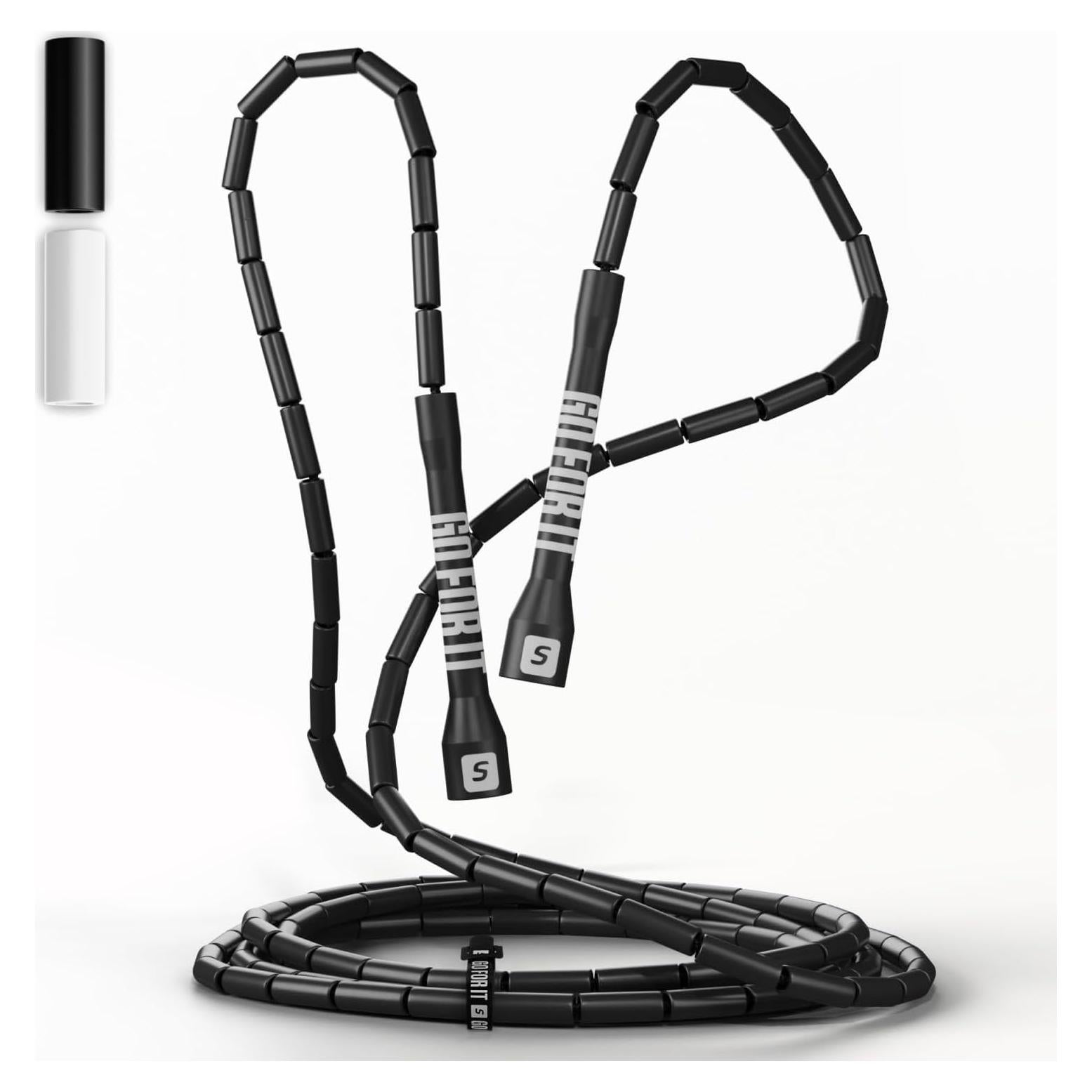 Cuerda de Salto Beaded Sportbit Ajustable 3.25m para Fitness