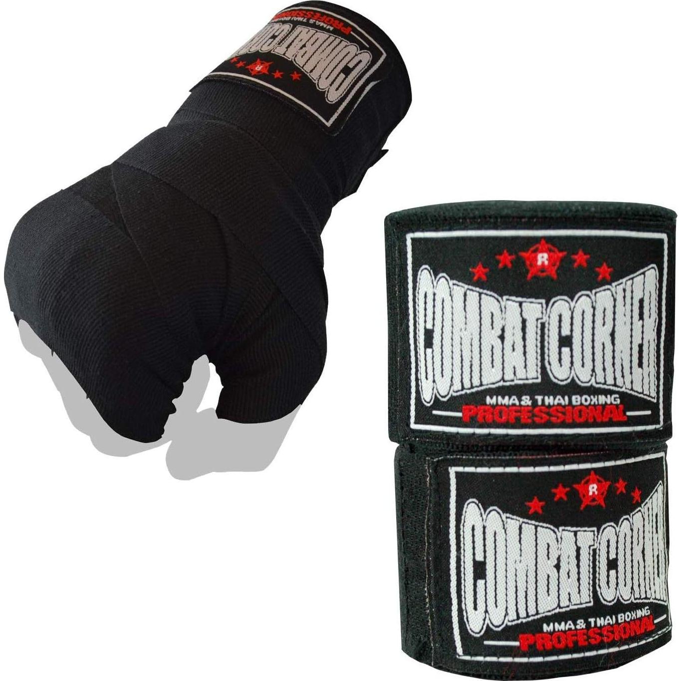 Envolturas de Mano Boxeo Combat Corner 180 cm Negro