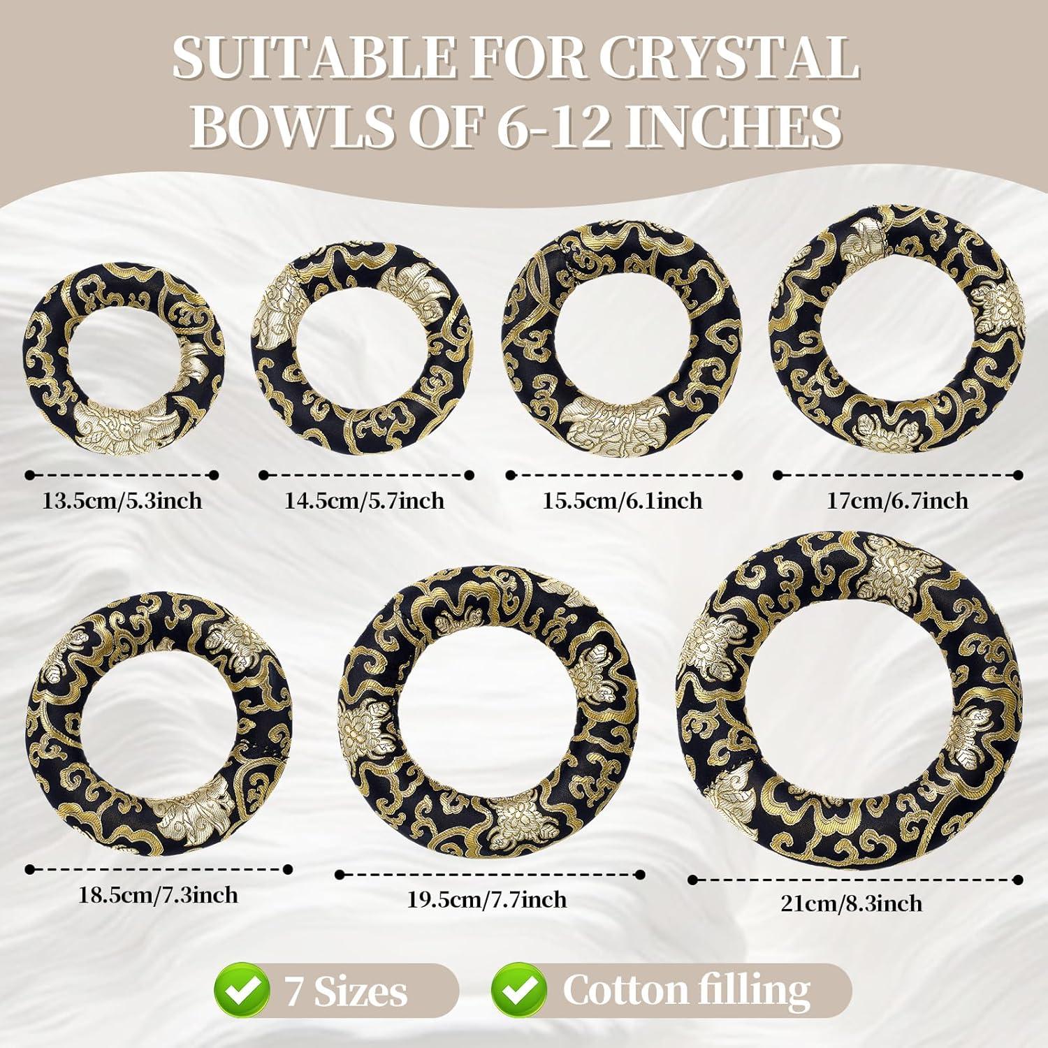 Juego de 10 Piezas Cojines y Mazos para Cuencos Cantores