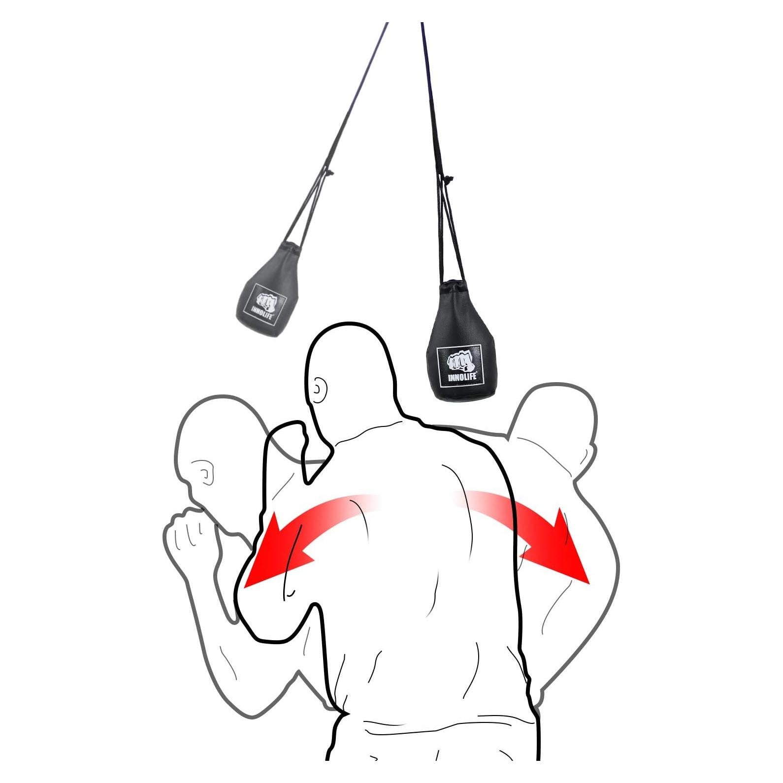 Bolsa de Esquiva de Boxeo INNOLIFE 11.4x18.5cm PU Negro