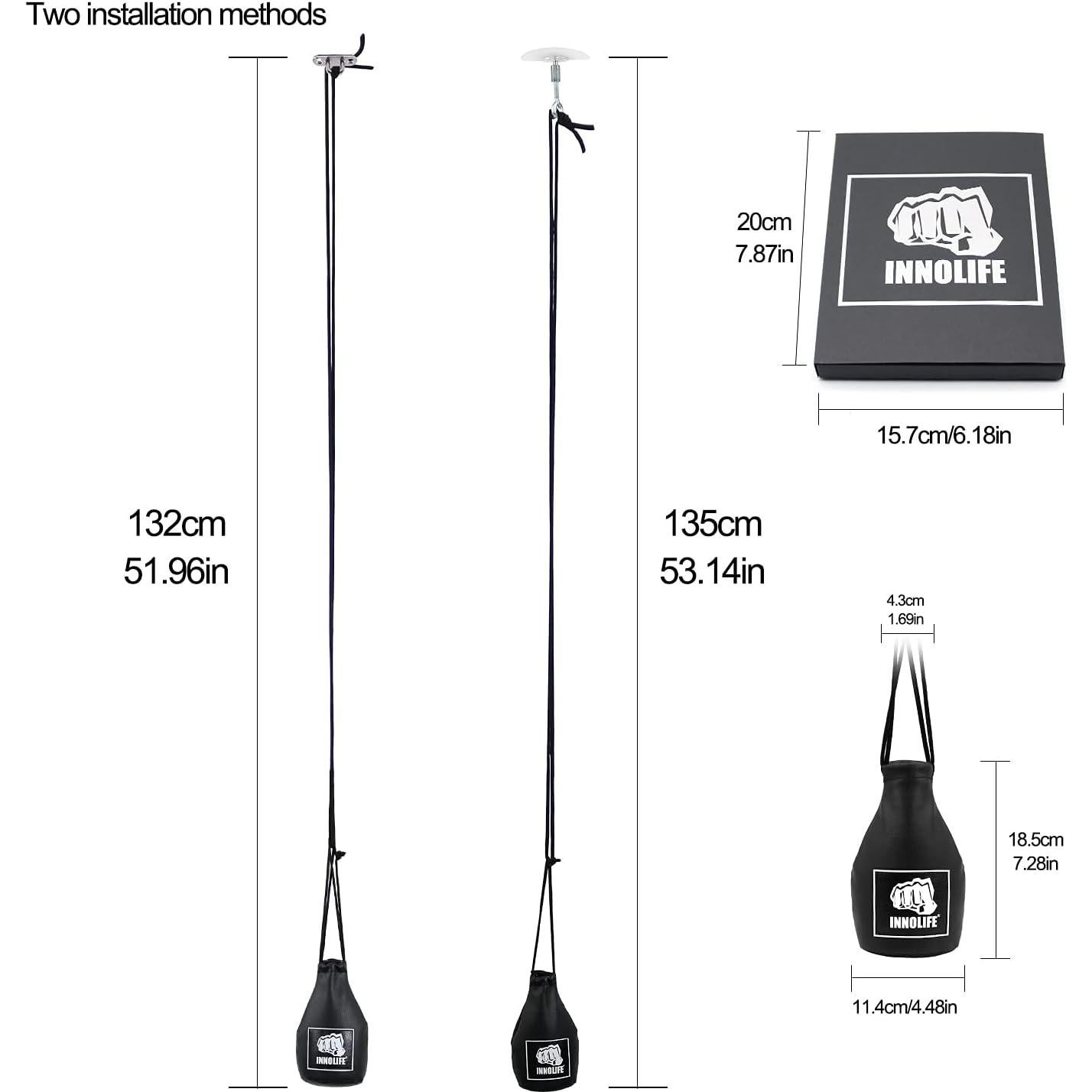 Bolsa de Esquiva de Boxeo INNOLIFE 11.4x18.5cm PU Negro