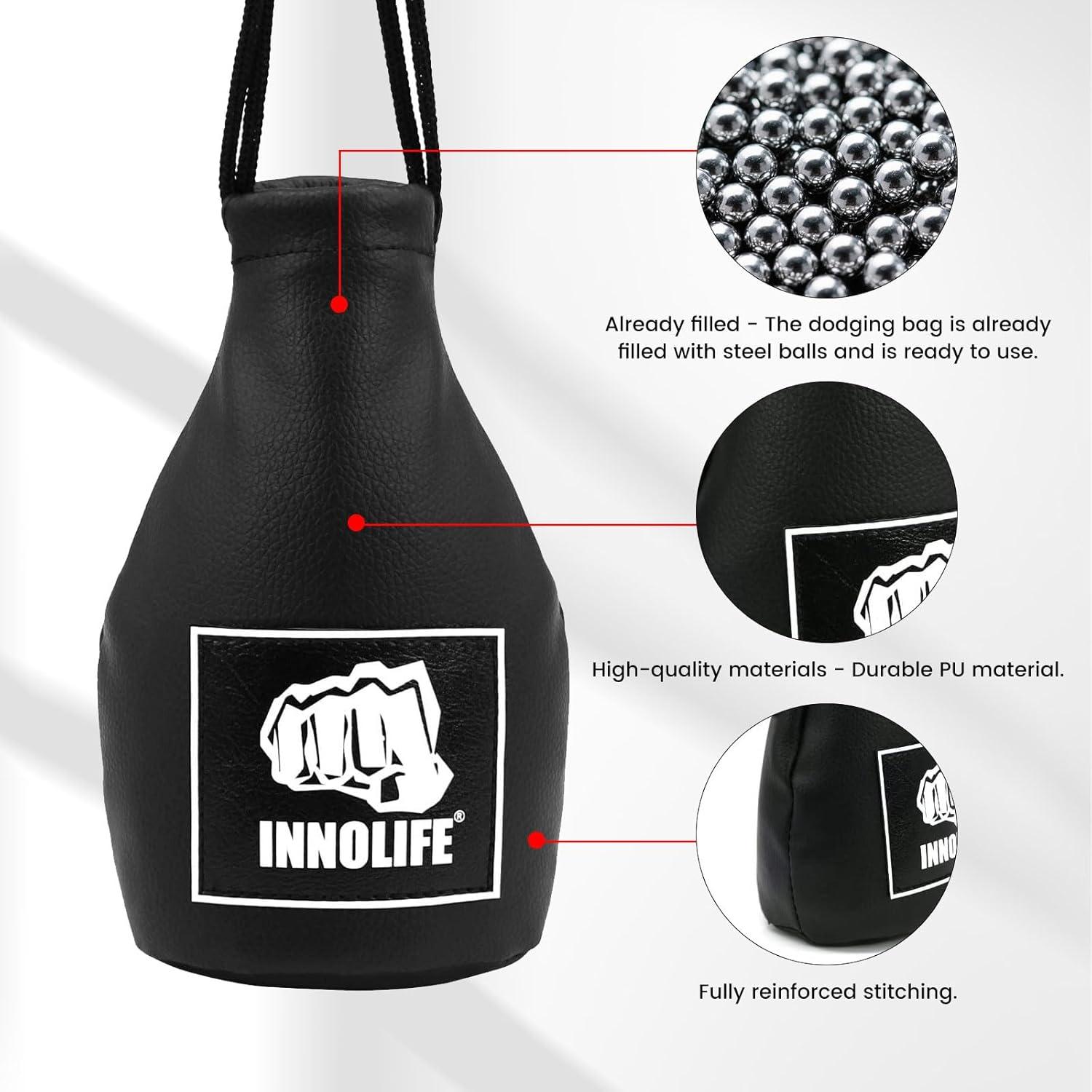 Bolsa de Esquiva de Boxeo INNOLIFE 11.4x18.5cm PU Negro