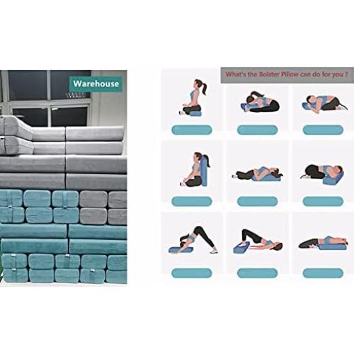 Almohada de Yoga NGT - Cojín Rectangular Lavable 60x25cm