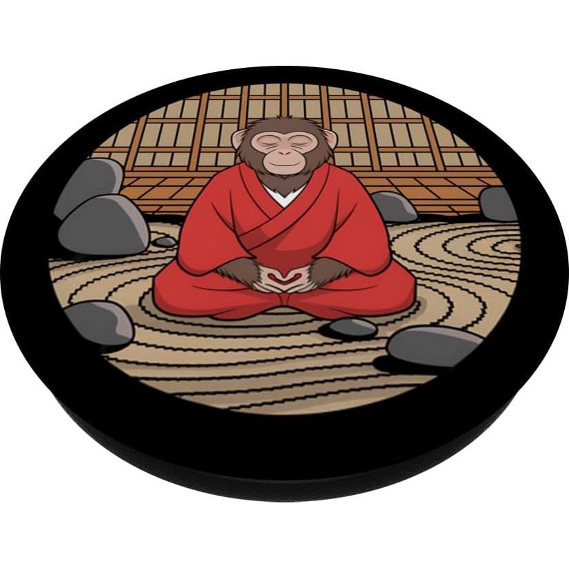 PopSockets Adhesive PopGrip Mono Meditador Jardín Zen