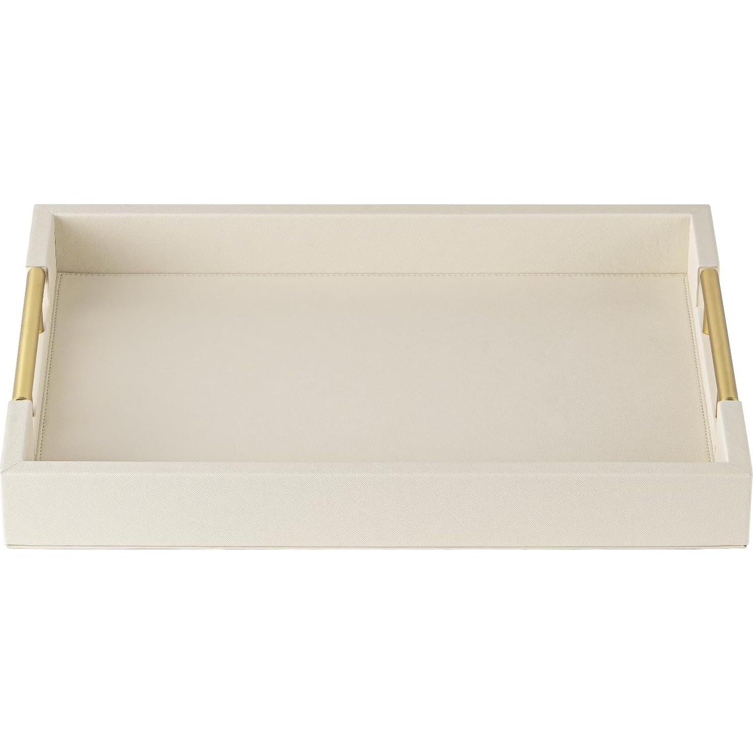 Bandeja Decorativa Grande Beige SYYSY 43.2x30.5cm con Mangos