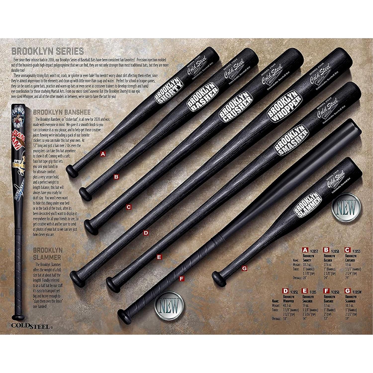 Bate de Béisbol Cold Steel Brooklyn Smasher 86 cm Polipropileno