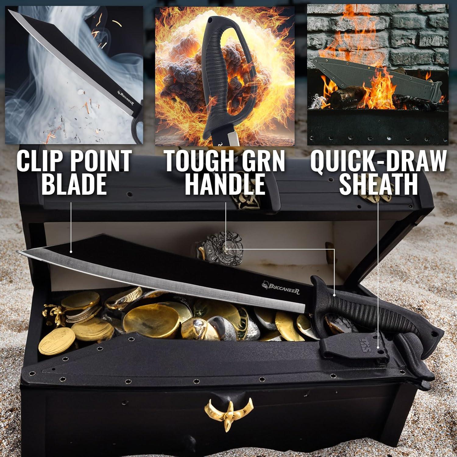 Machete TRS Buccaneer 50.8 cm con Funda GRN Negra