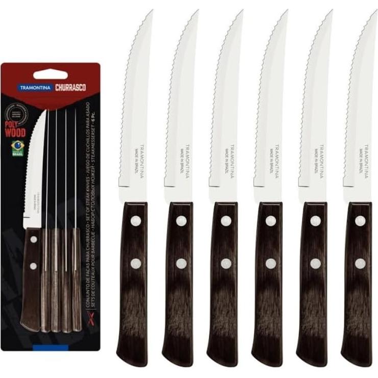 Juego de cuchillos Tramontina 29899/155, acero inoxidable, 4 piezas