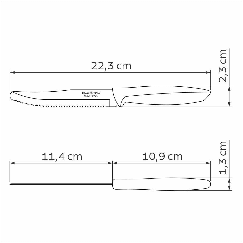 Juego de cuchillos de cocina Tramontina 6 piezas acero inoxidable