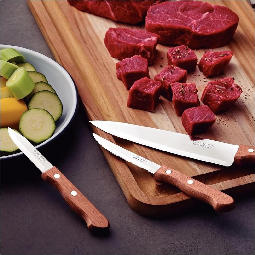 Juego de cuchillos de cocina Tramontina 4 piezas acero inoxidable