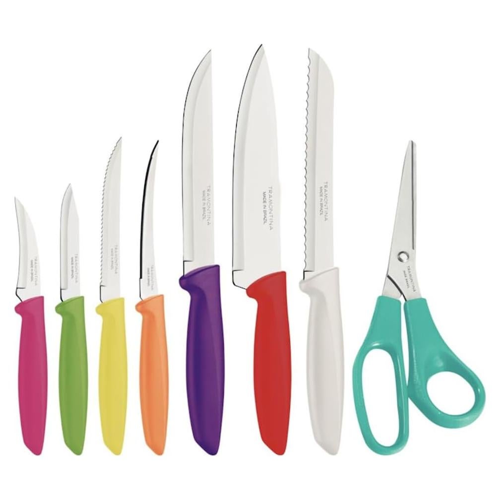 Juego de cuchillos de cocina Tramontina 8 piezas acero inoxidable