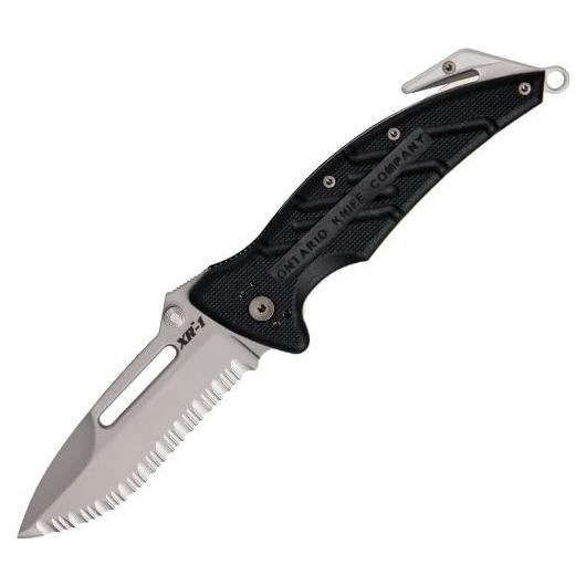 Cuchillo de Rescate Ontario Knife ON8764 con Hoja Serrada 8.89 cm