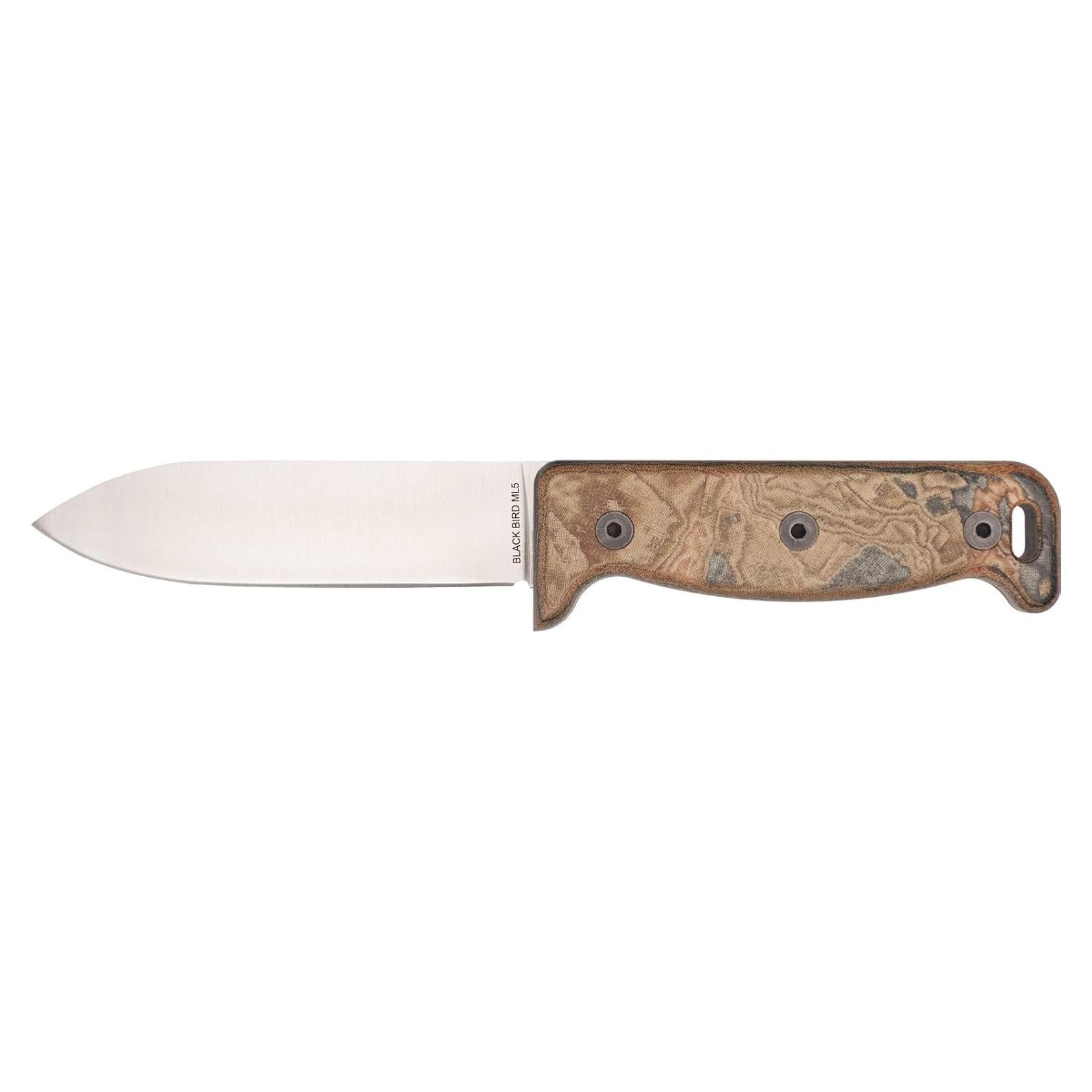 Cuchillo Fijo Ontario ML5 Pájaro Negro Micarta 25.4 cm