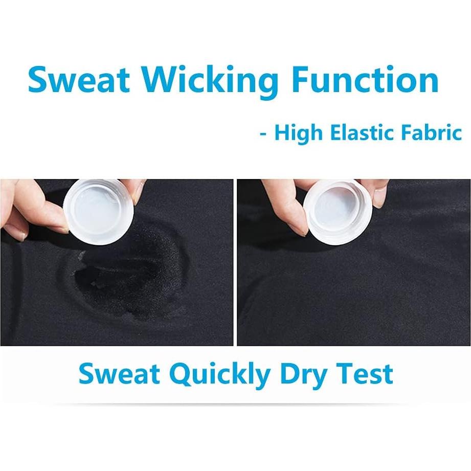 Gorro Beanie Absorbente de Sudor Unisex Negro - 3 Piezas