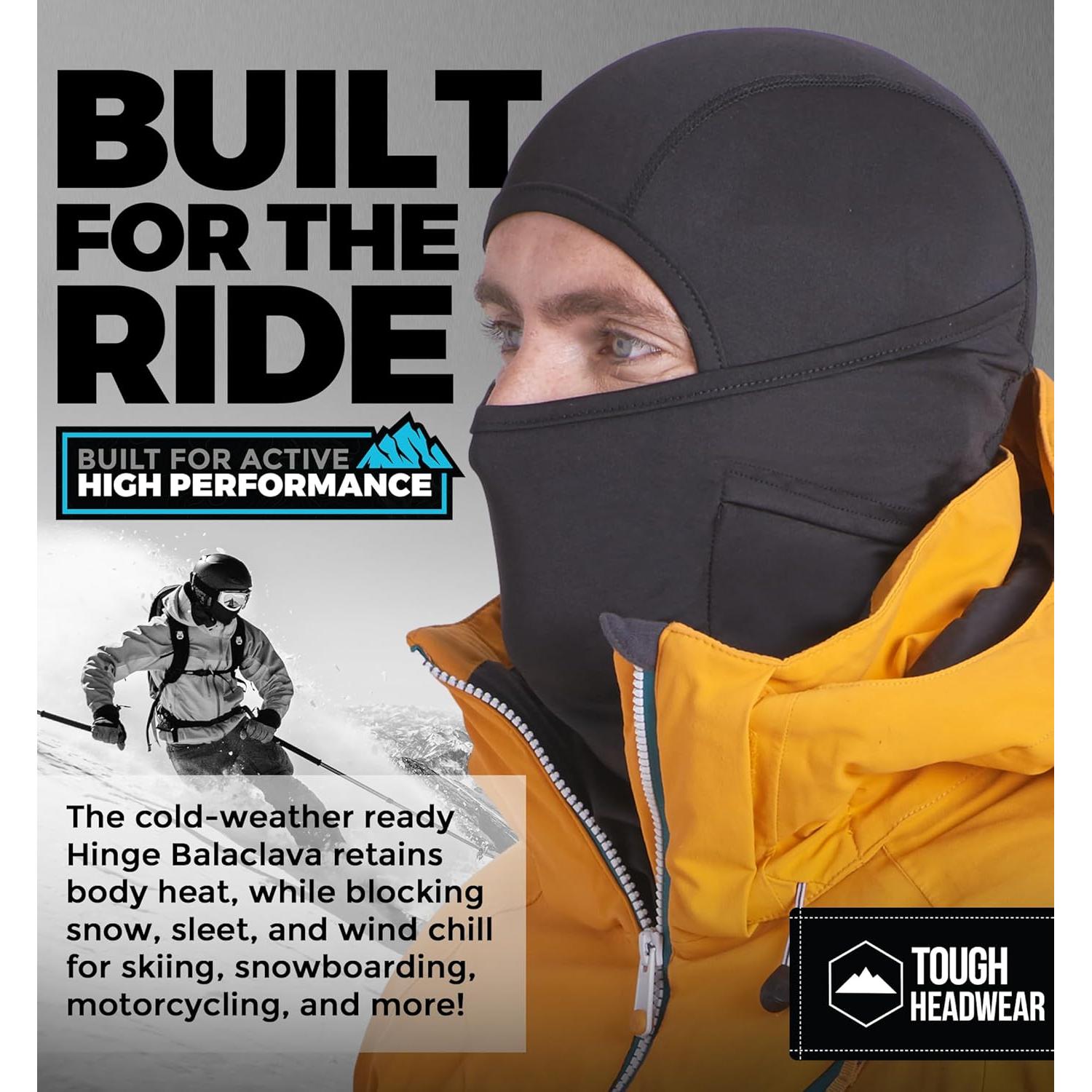 Pasamontañas Balaclava Tough Negro Unisex - Máscara Facial Invierno