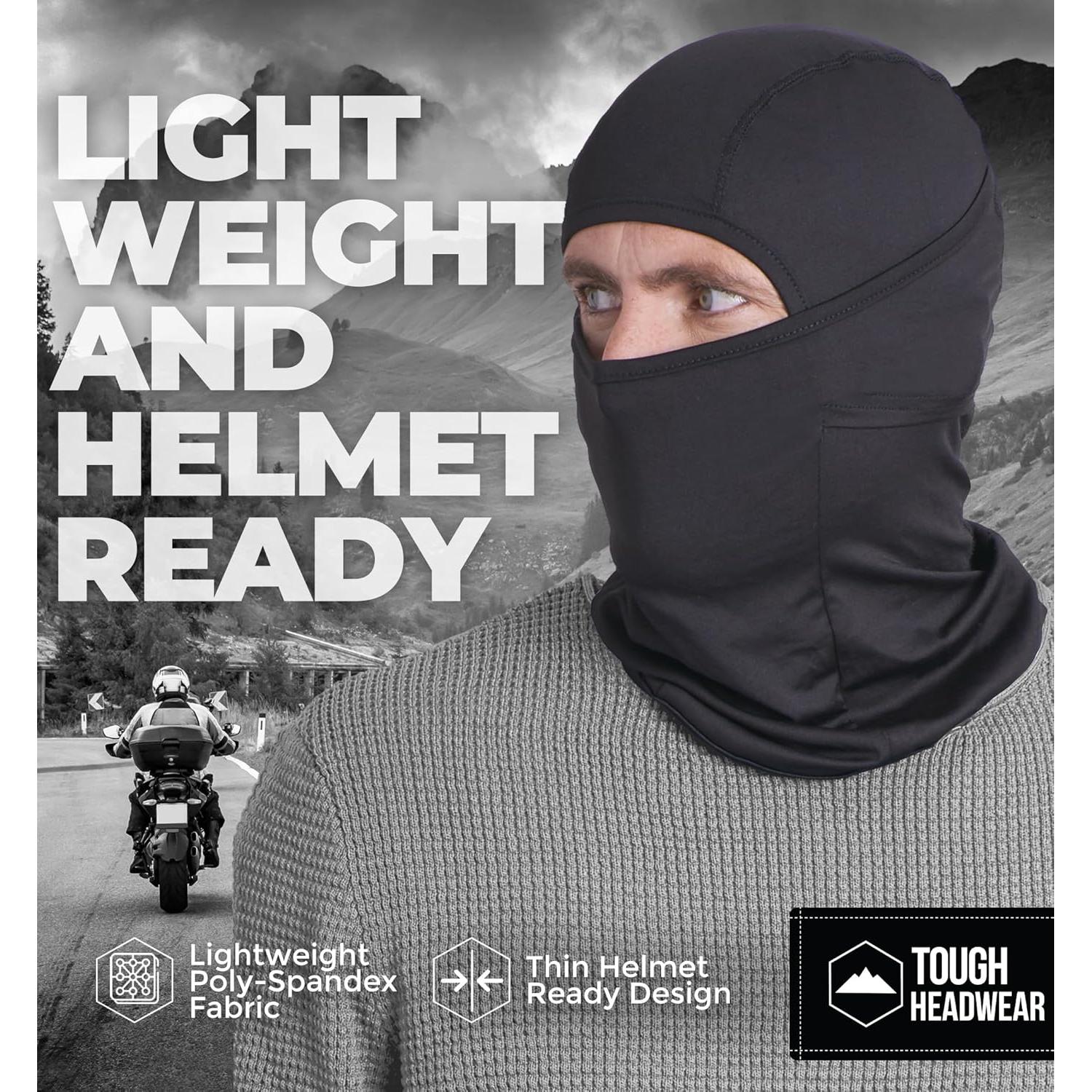 Pasamontañas Balaclava Tough Negro Unisex - Máscara Facial Invierno