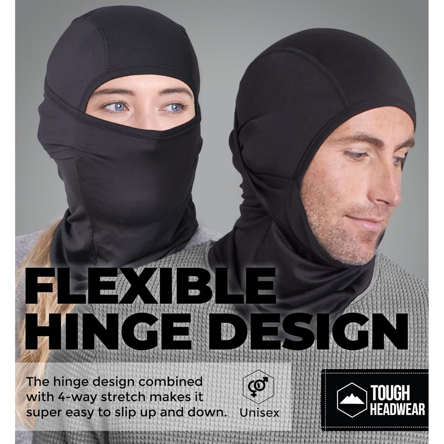 Pasamontañas Balaclava Tough Negro Unisex - Máscara Facial Invierno