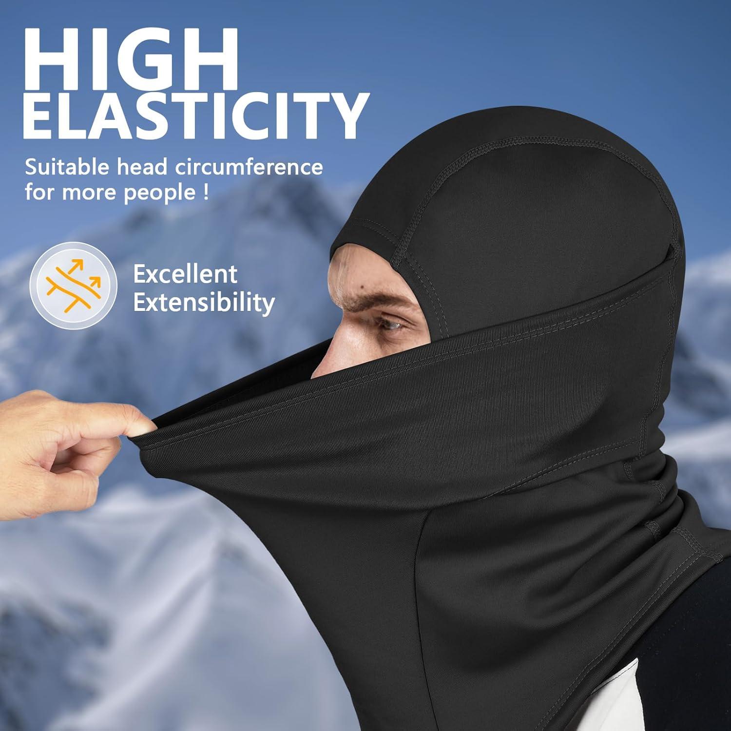 Máscara de Esquí Balaclava YAYOUREL Térmica Unisex Negra
