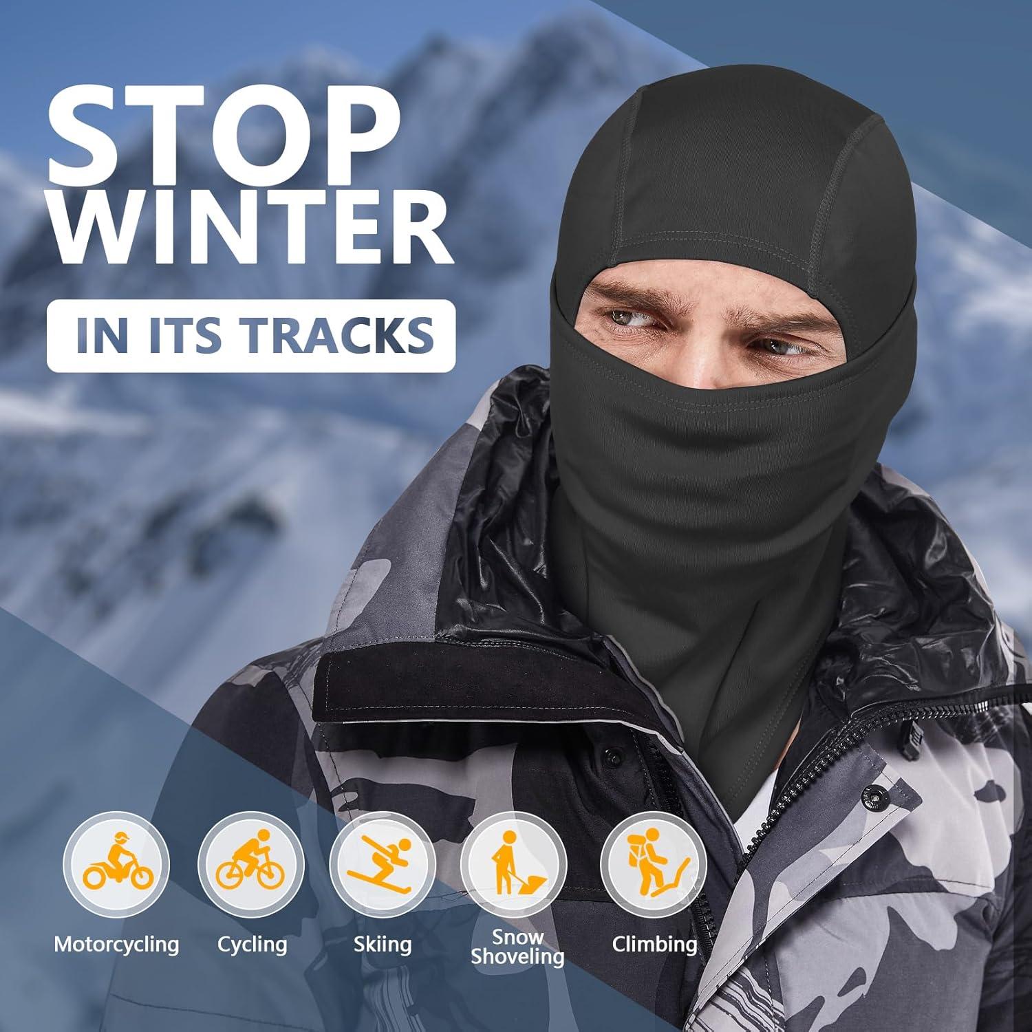 Máscara de Esquí Balaclava YAYOUREL Térmica Unisex Negra