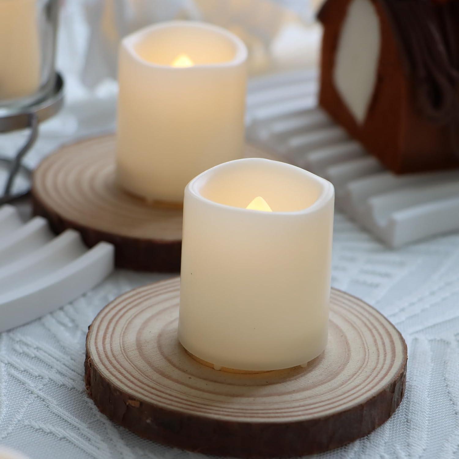 Paquete de 6 Velas Votivas LED Sin Llama Jingtech 3.81cm