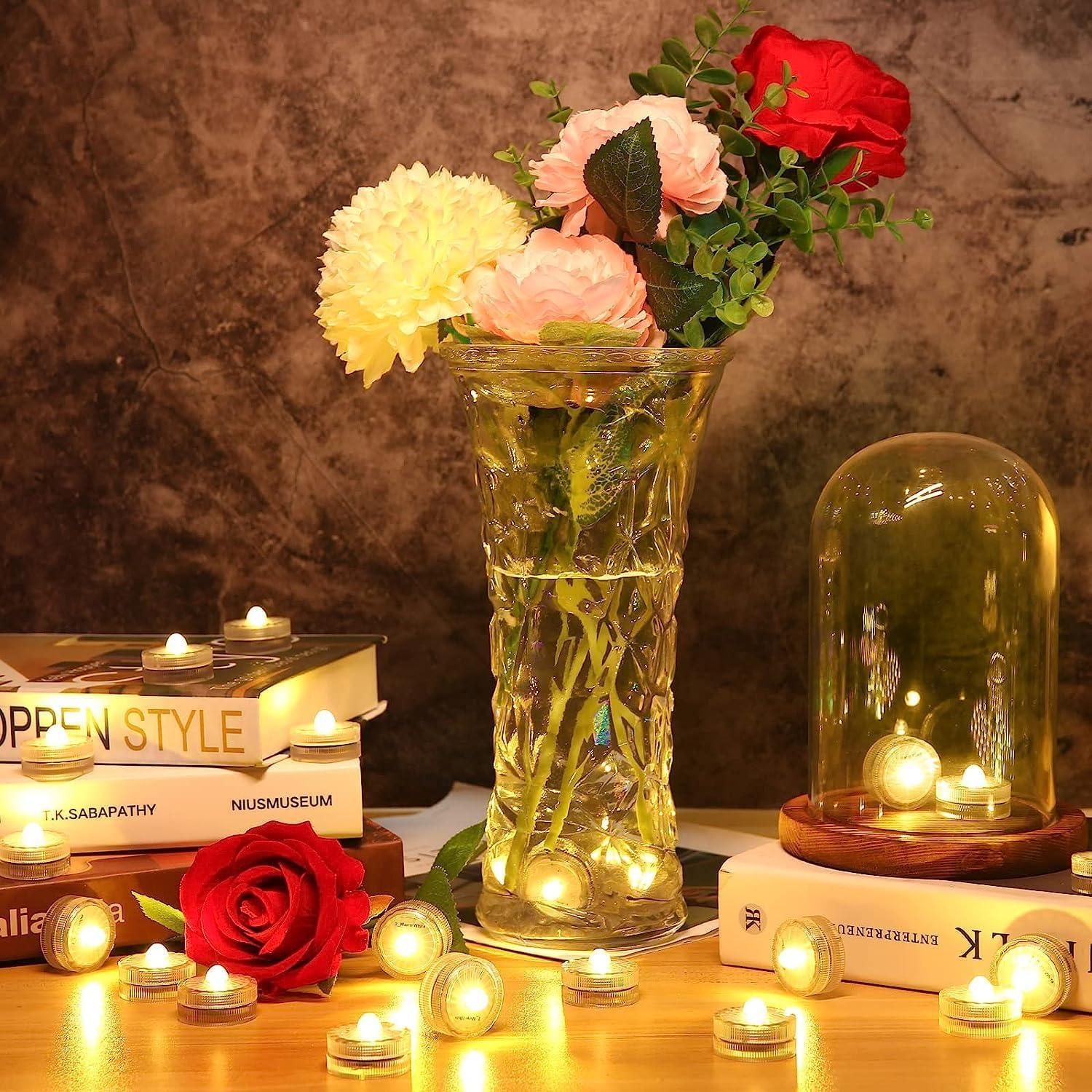 Luces LED Sumergibles HL 12pcs Blancas Cálidas 100 Horas